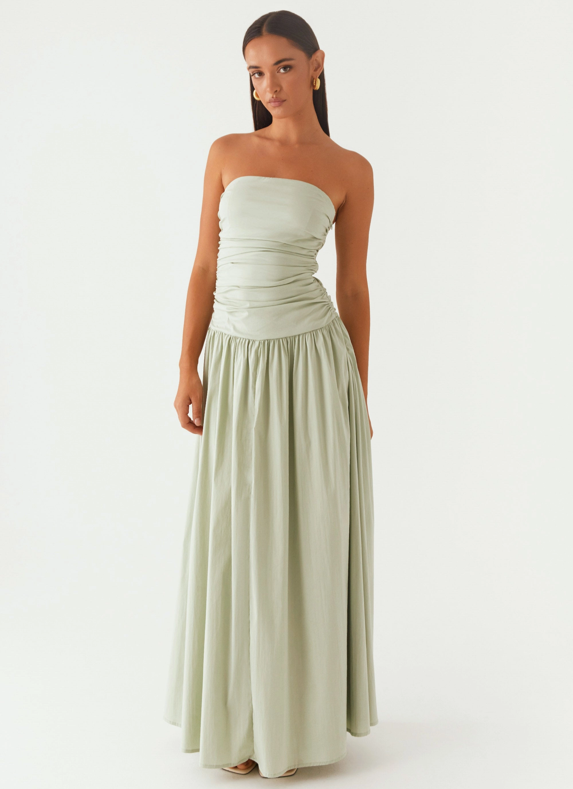 Carmel Maxi Dress - Sage Lined interior Work Ready