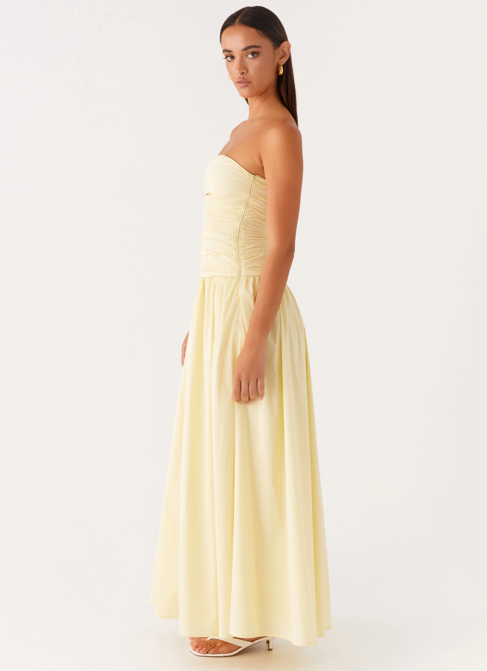 Smooth Layering Cozy Base Carmel Maxi Dress - Yellow