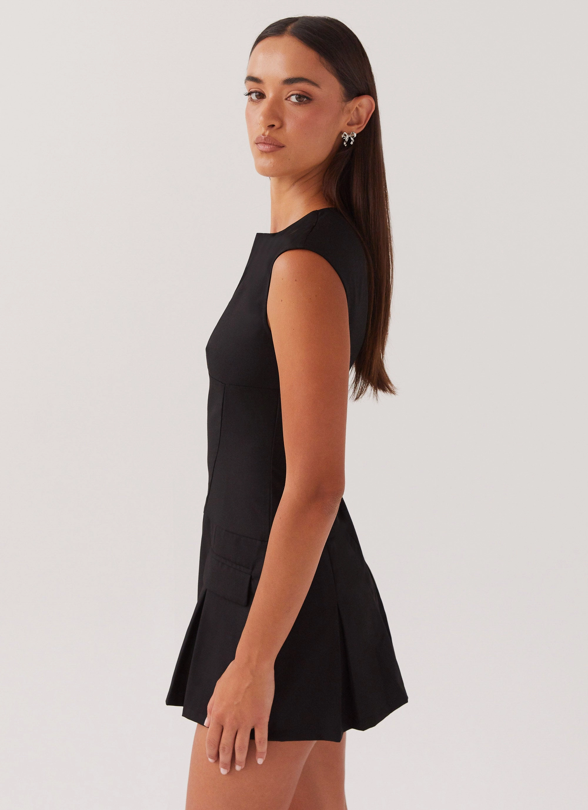 Cassia Mini Dress - Black Versatile Touch
