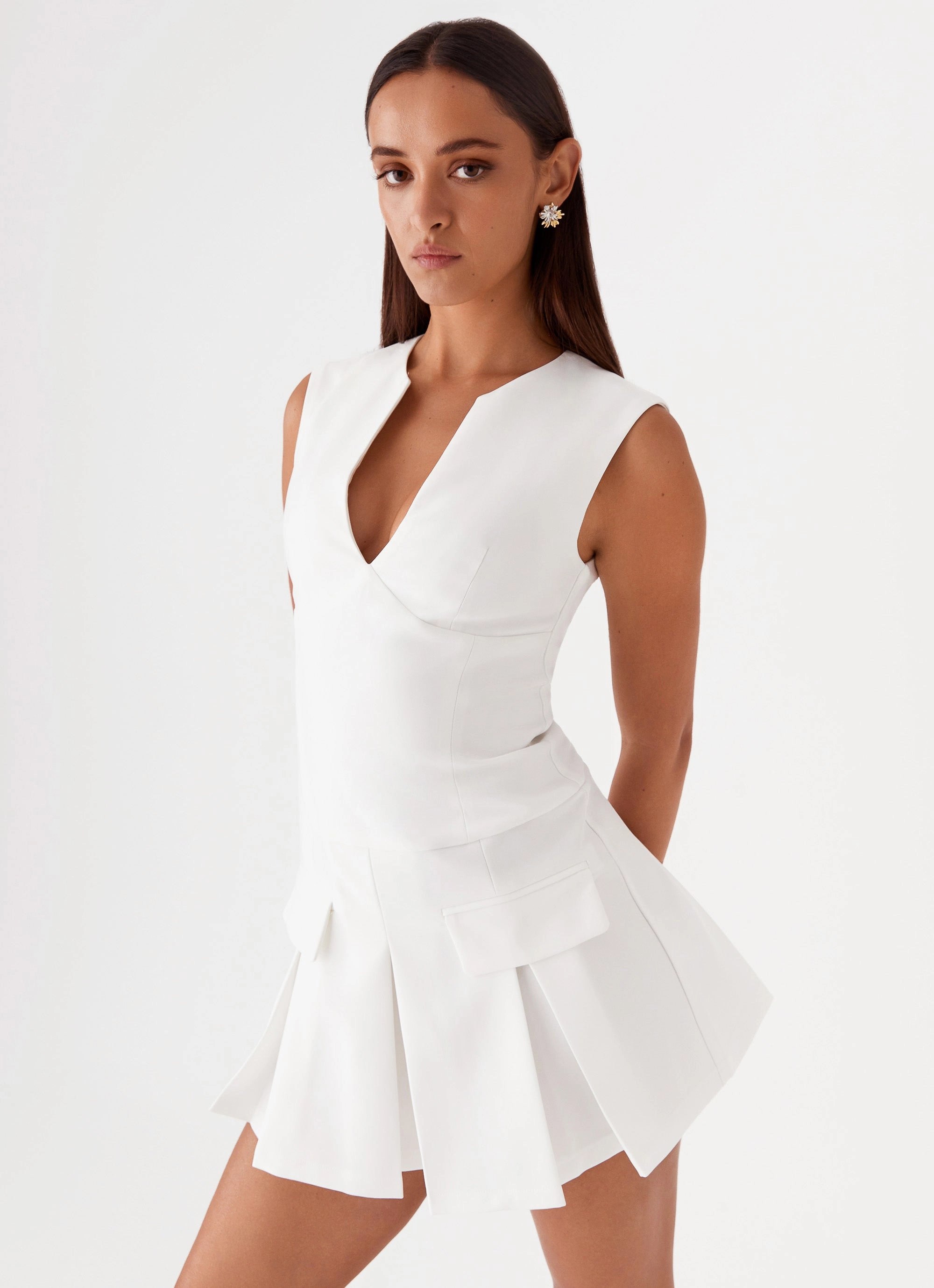 Cassia Mini Dress - White Street Vibe
