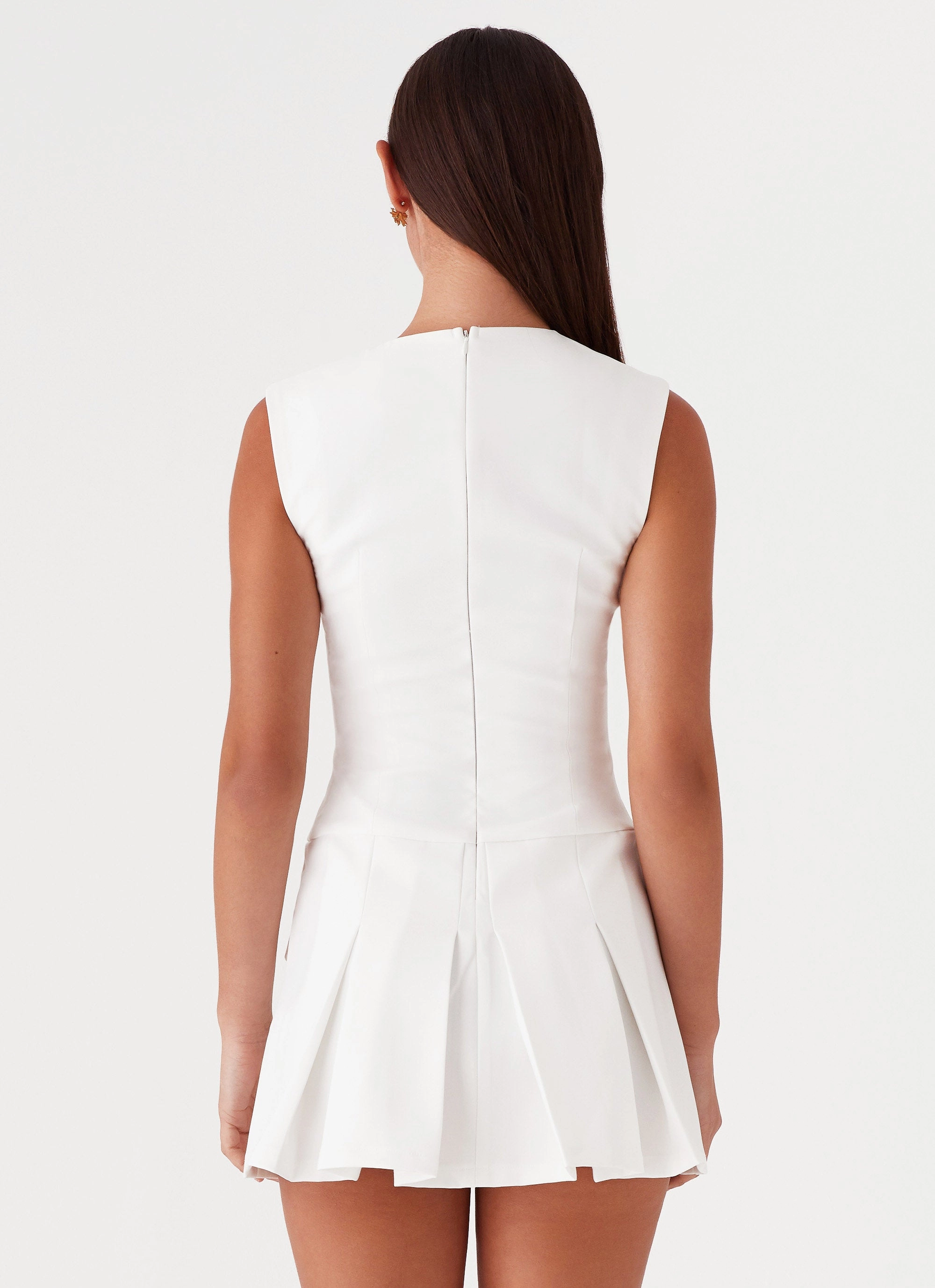 Cassia Mini Dress - White Bright Accent