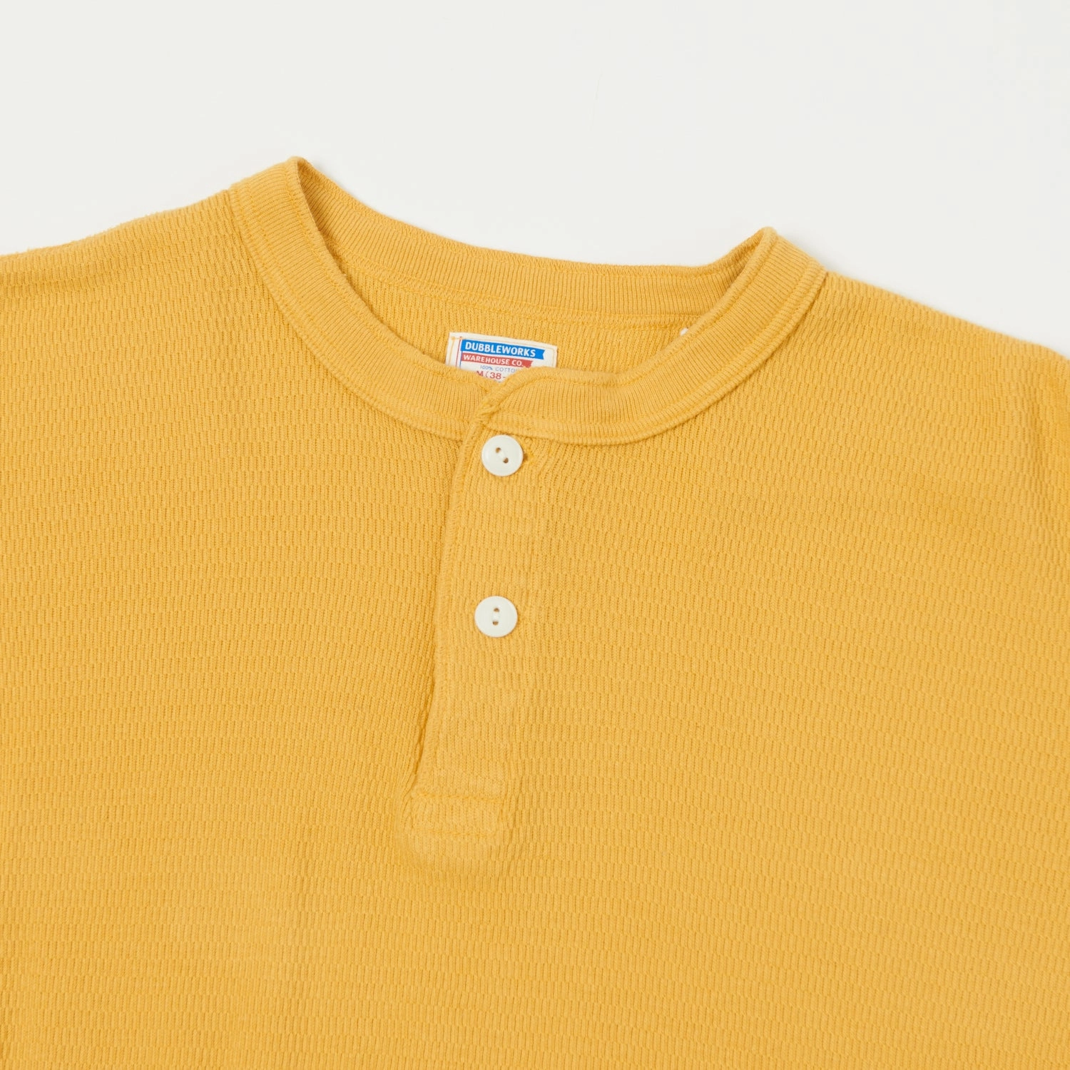Dubbleworks Long Sleeve Thermal Henley - Citrus Ultimate Comfort