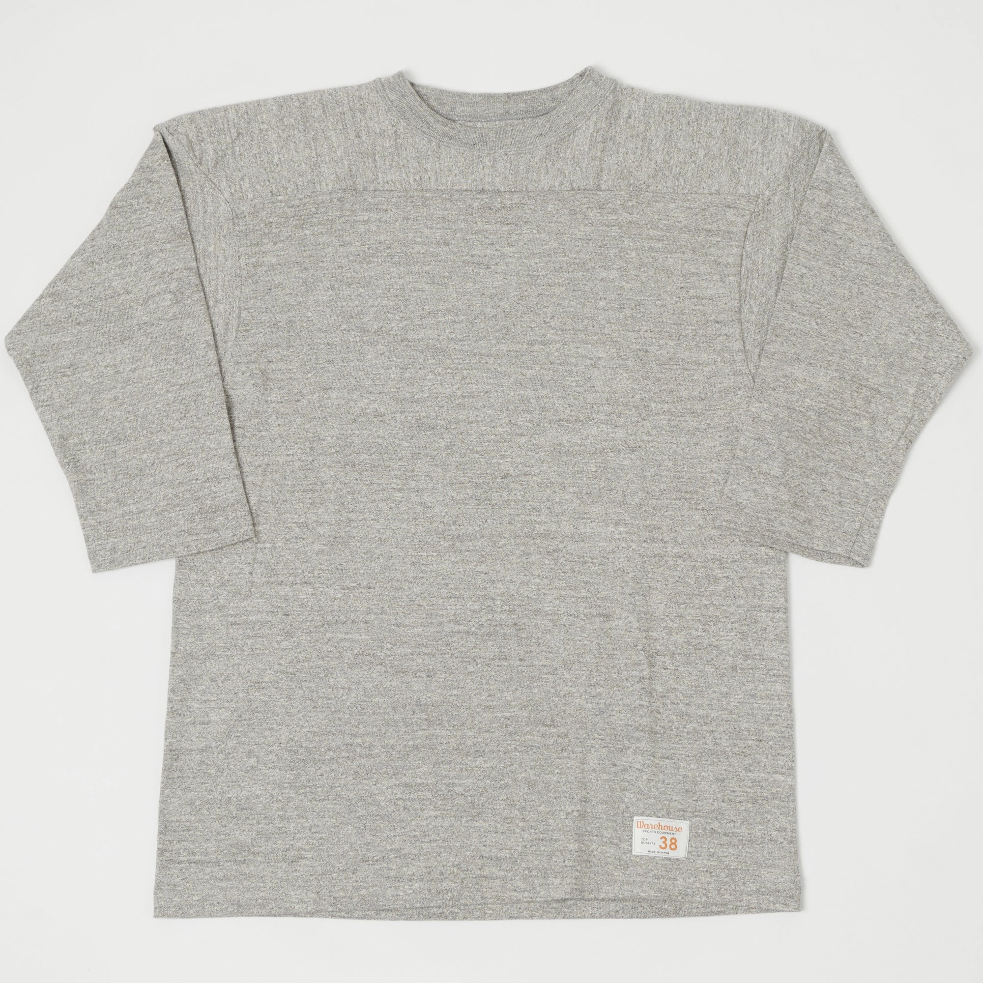 Warehouse & Co 4063 3/4 Sleeve Football T- Shirt - Heather Grey Fun and Playful Casual Layering Wear