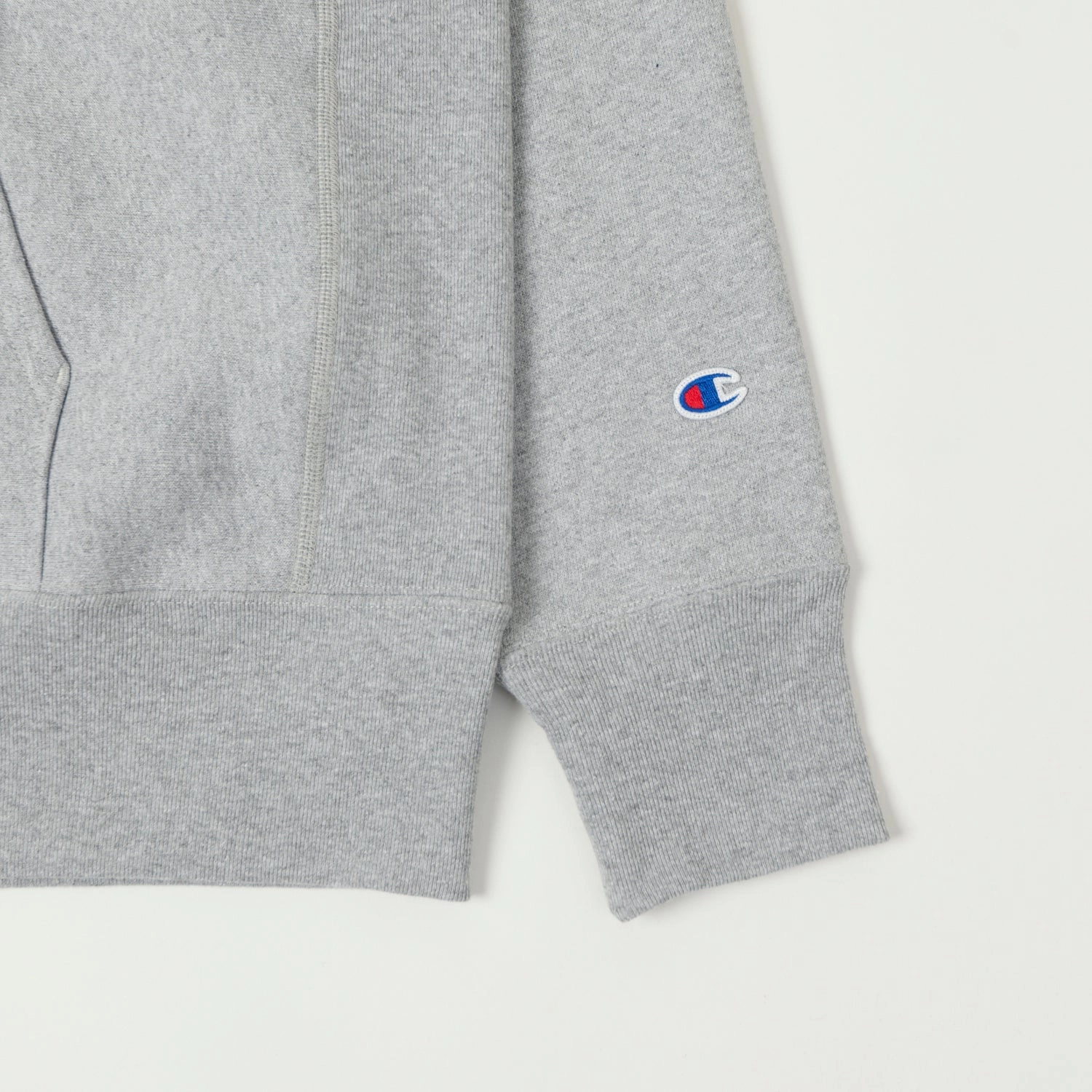 Champion Made in USA Reverse Weave Zipped Hoodie - Oxford Grey Relaxed Wear