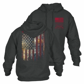 Unisex Design Red Blood Blue Collar? Hoodie - Dark Heather