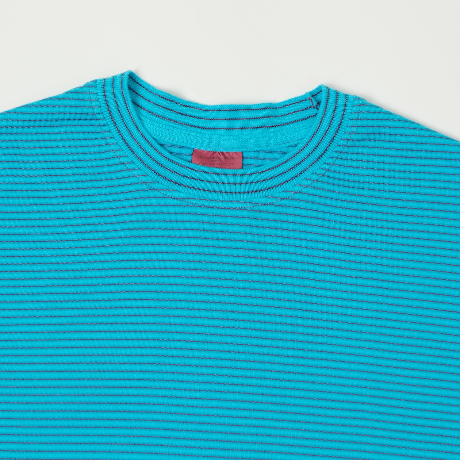 Sleek Layers Yonetomi 'New Basic' Garment Dyed Stripe T-Shirt - Blue