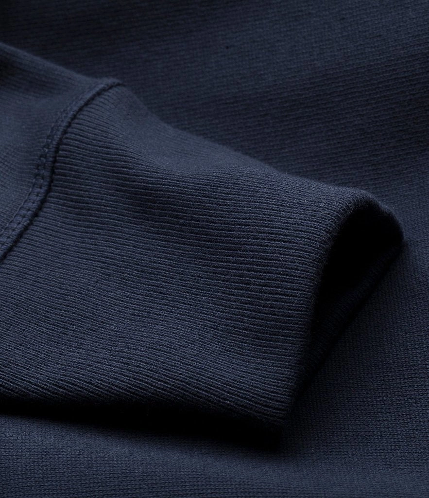 product family togetherness Embroidered Logo Merz b. Schwanen 3S48 Heavyweight Sweatshirt - Ink Blue