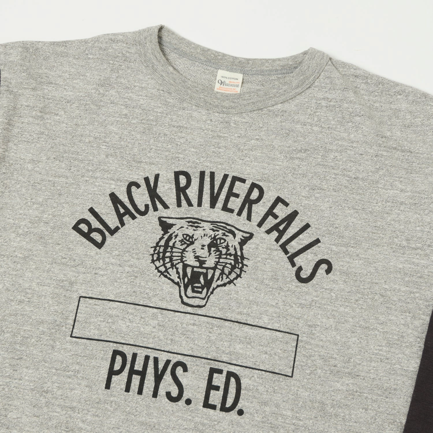 Casual Fashion Warehouse & Co 'Black River Tigers' 4800 Baseball T-Shirt - Heather Grey/Sumikuro