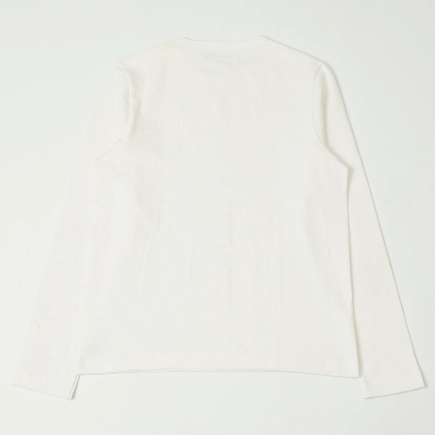 Sustainable Dye Process Merz b. Schwanen 2S18 Heavyweight Long Sleeve T-Shirt - White