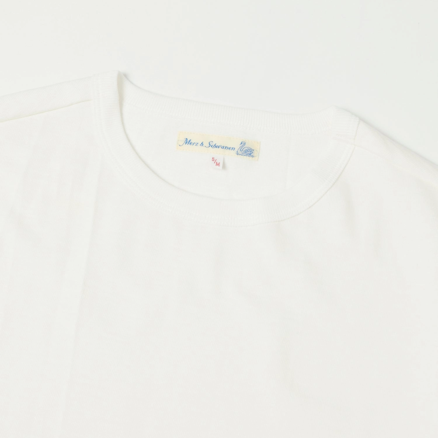 Merz b. Schwanen 2S18 Heavyweight Long Sleeve T-Shirt - White Cozy Layer Multi Purpose Wear