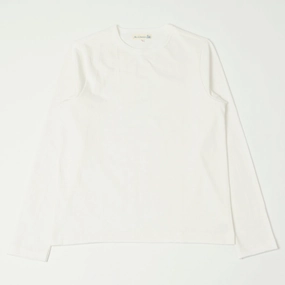 Fun and Relaxed Merz b. Schwanen 2S18 Heavyweight Long Sleeve T-Shirt - White