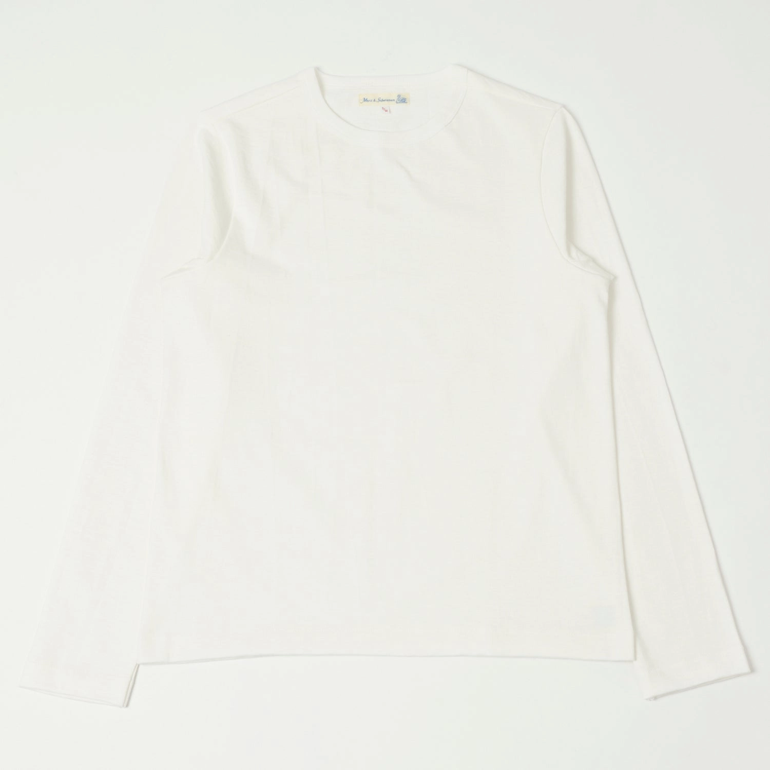 Fun and Relaxed Merz b. Schwanen 2S18 Heavyweight Long Sleeve T-Shirt - White