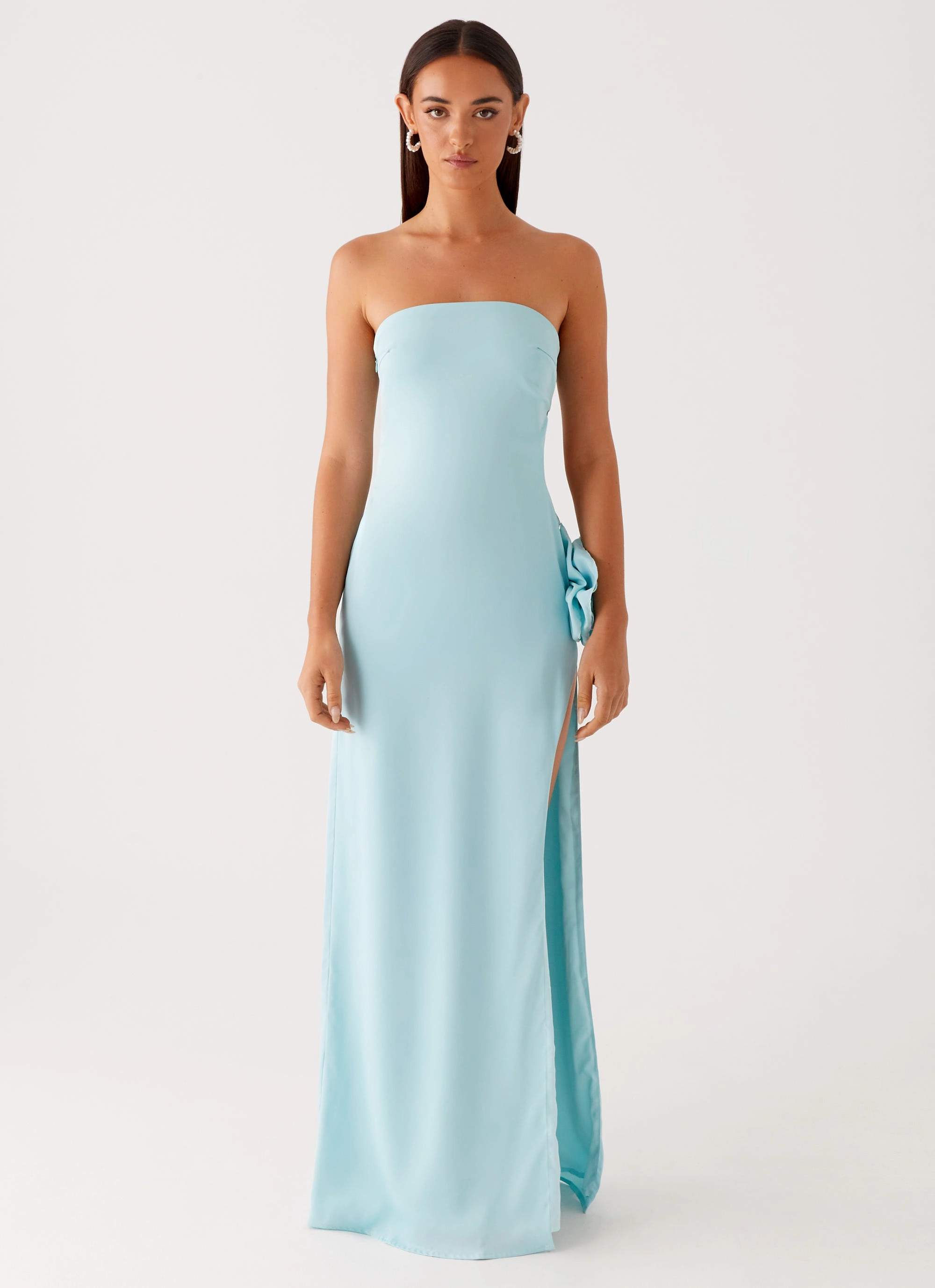 Fenway Strapless Maxi Dress - Mint Fresh Tones Chill Base