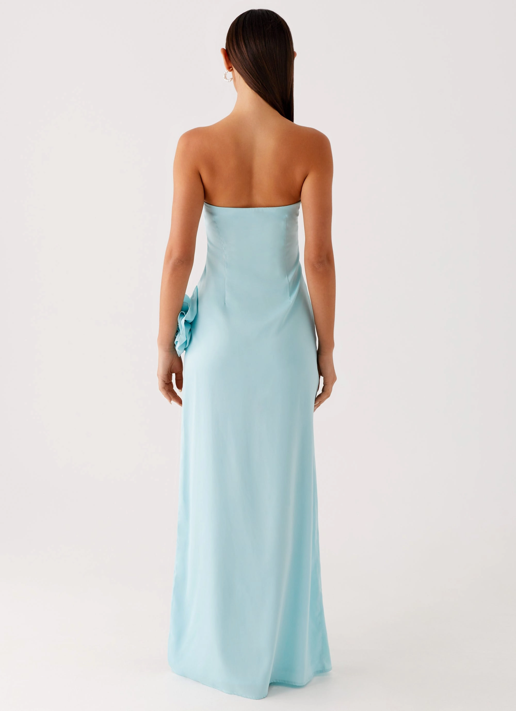 Fenway Strapless Maxi Dress - Mint Open Design Baby-Shower