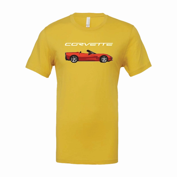 Corvette C6 Side Graphic T-Shirt TexturedWeavePattern Unique Design