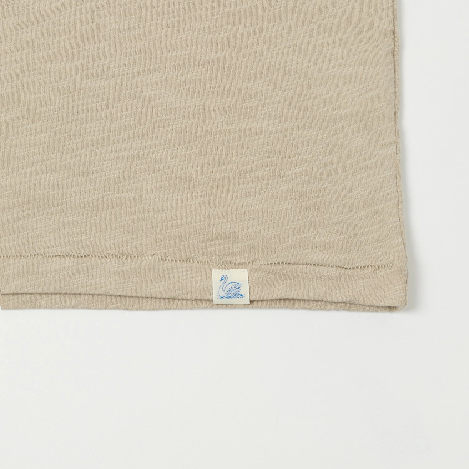 Merz b. Schwanen SCT04 Pima Slub Cotton T-Shirt - Greige Recycled Polyester Cozy Flex