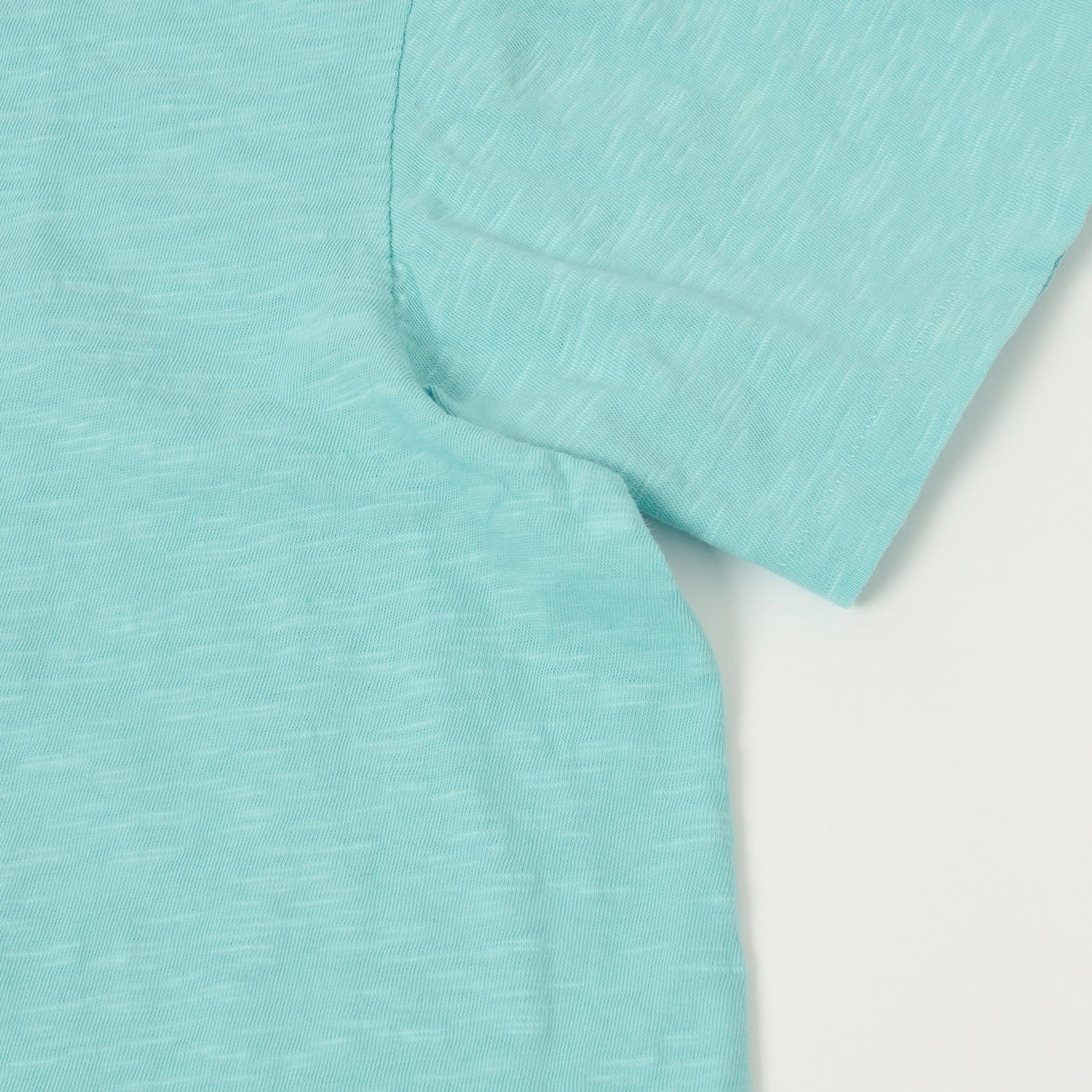 Simple Yet Elegant Flexible Neckband Velva Sheen Rolled Crew Neck T-Shirt - Teal