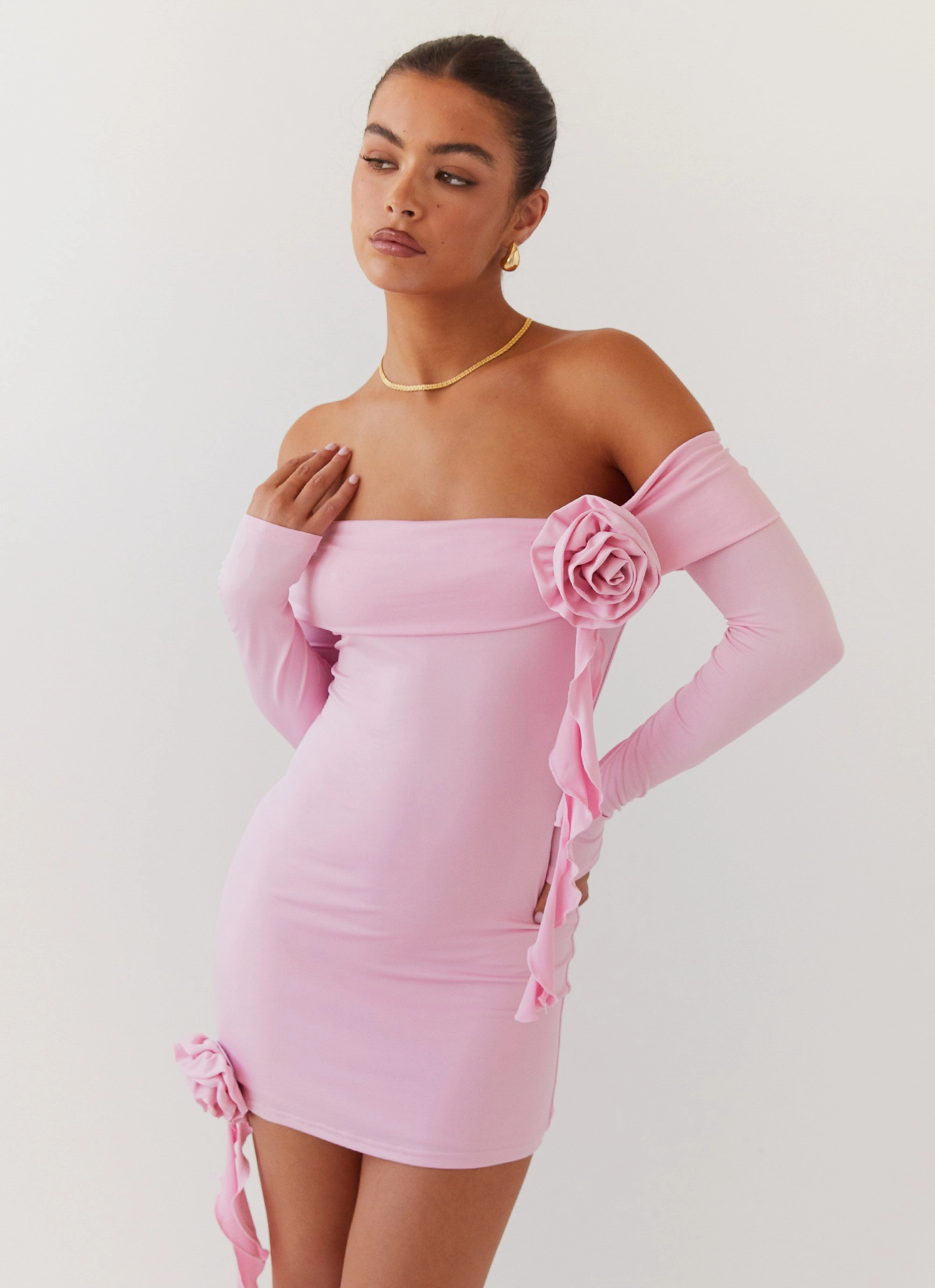 Lounge Texture Travel Staple Cecilia Rose Mini Dress - Candy
