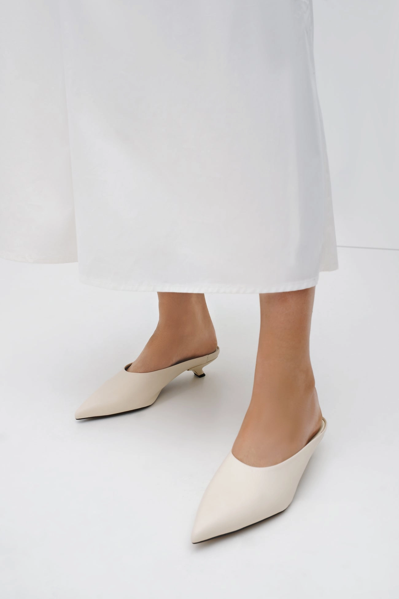 Silk Shine Celeste Mules