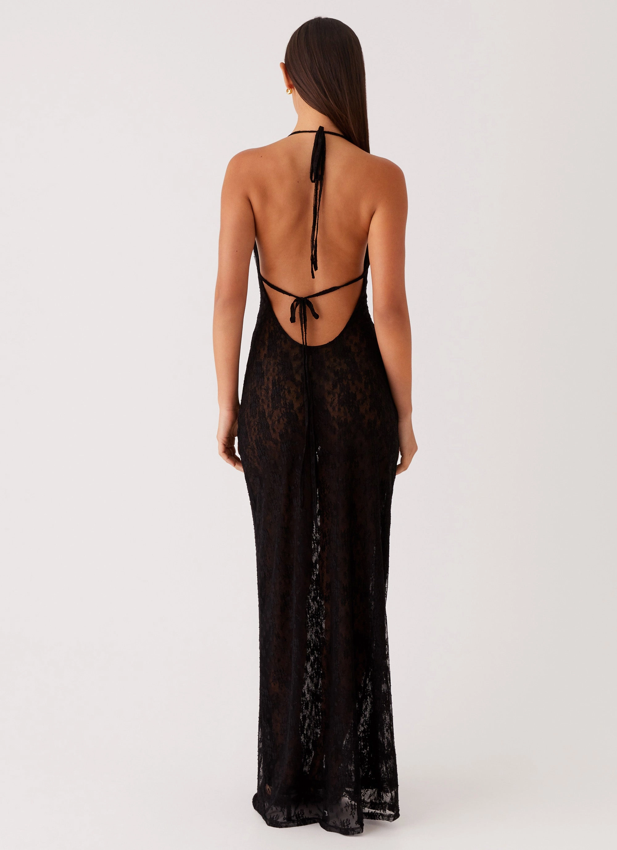 Champagne Coastline Maxi Dress - Black Relax Tones Gentle Look
