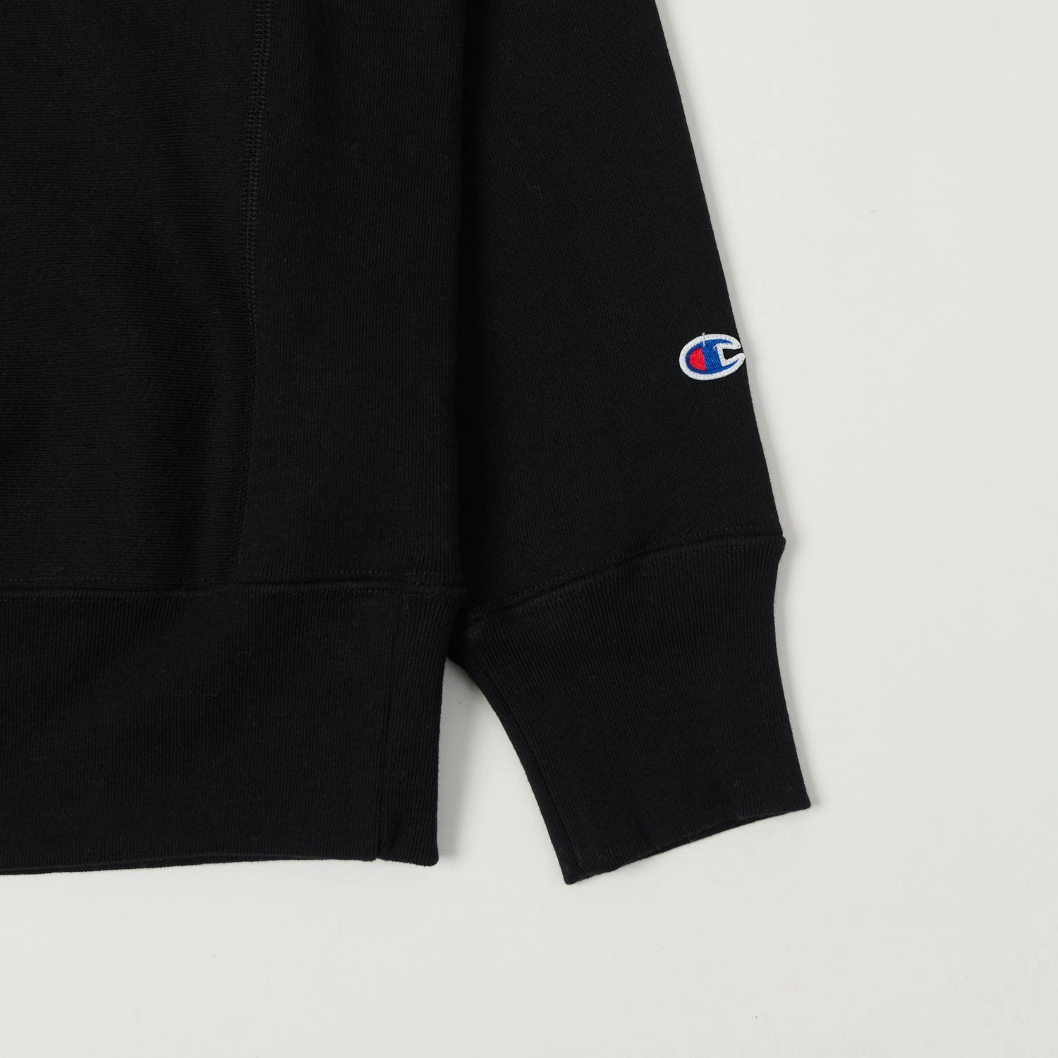 Champion Made in USA Reverse Weave Crewneck Sweatshirt - Black Branded Look