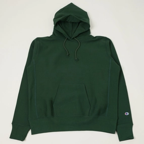 Velvet Champion Made in USA Reverse Weave Hoodie - Moss Green