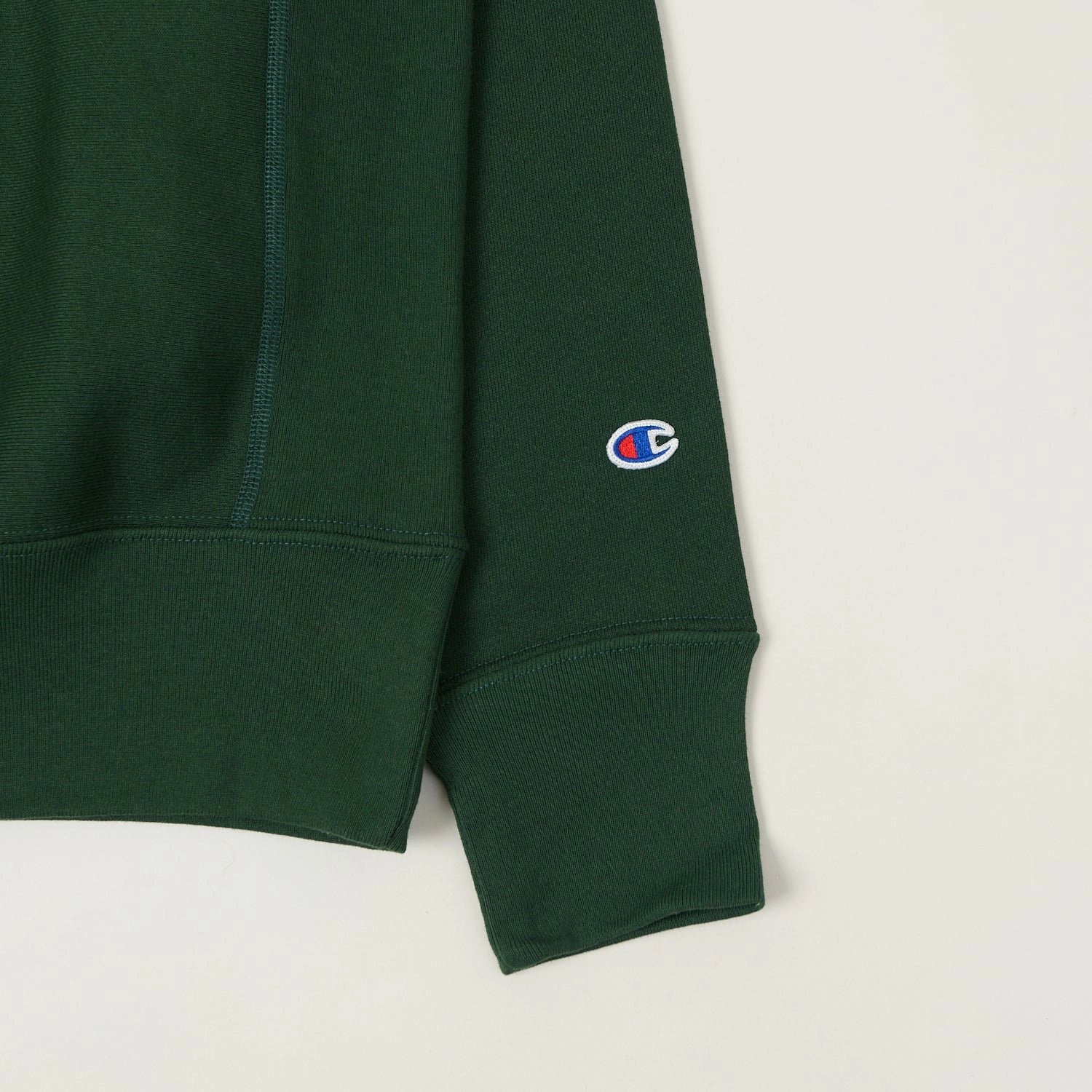 Relaxed Look Champion Made in USA Reverse Weave Hoodie - Moss Green