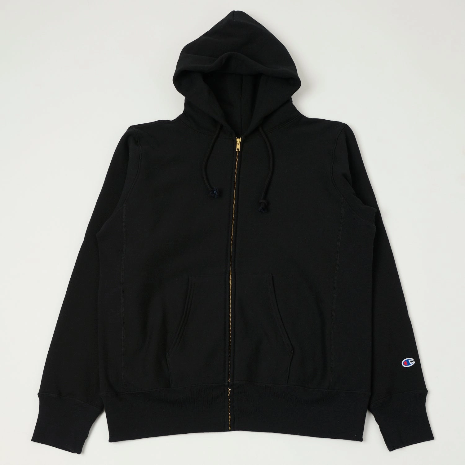 Urban Essential product availability Champion Made in USA Reverse Weave Zipped Hoodie - Black