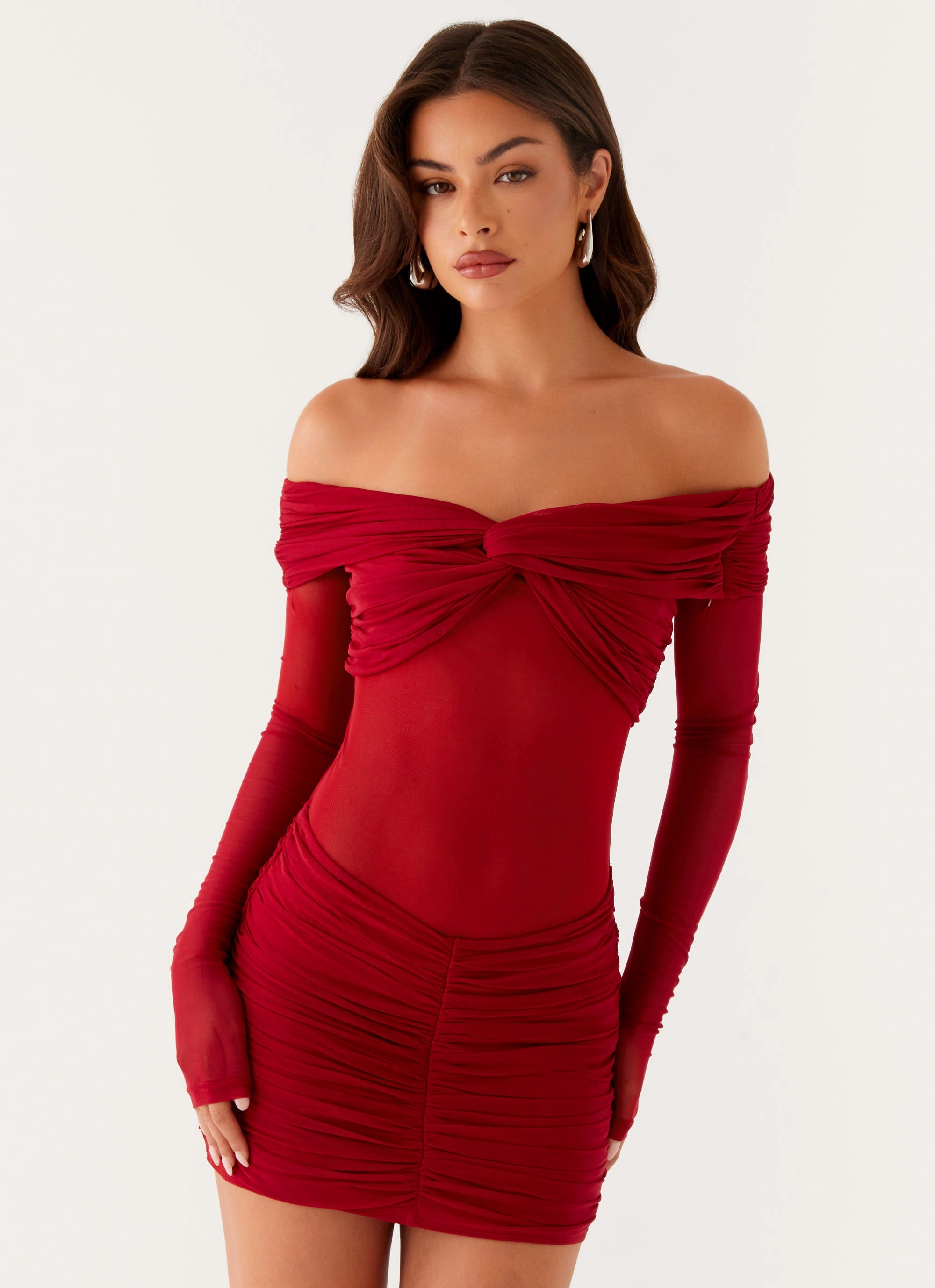 Trendy Appearance Sleek and Sleek Jules Mini Dress - Raspberry