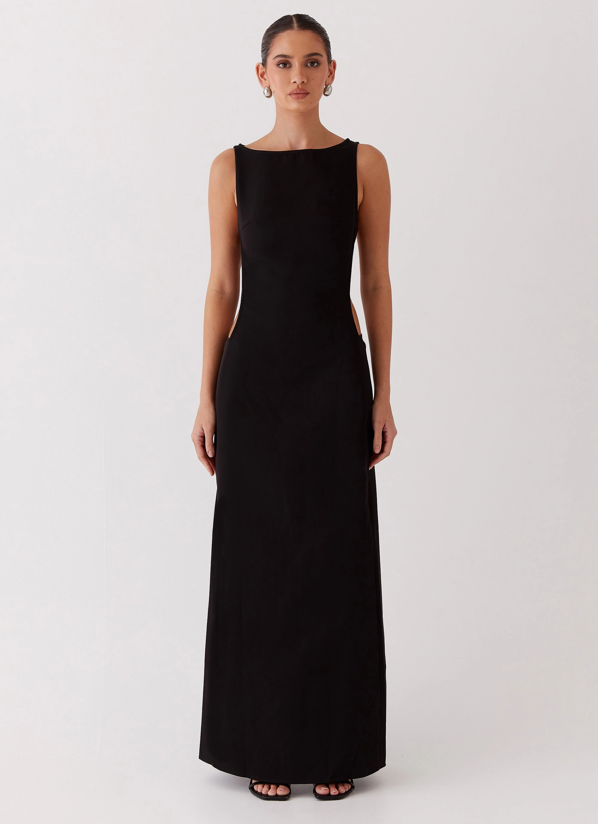 Cherish You Buckle Maxi Dress - Shadow Easy Layering Timeless office dress