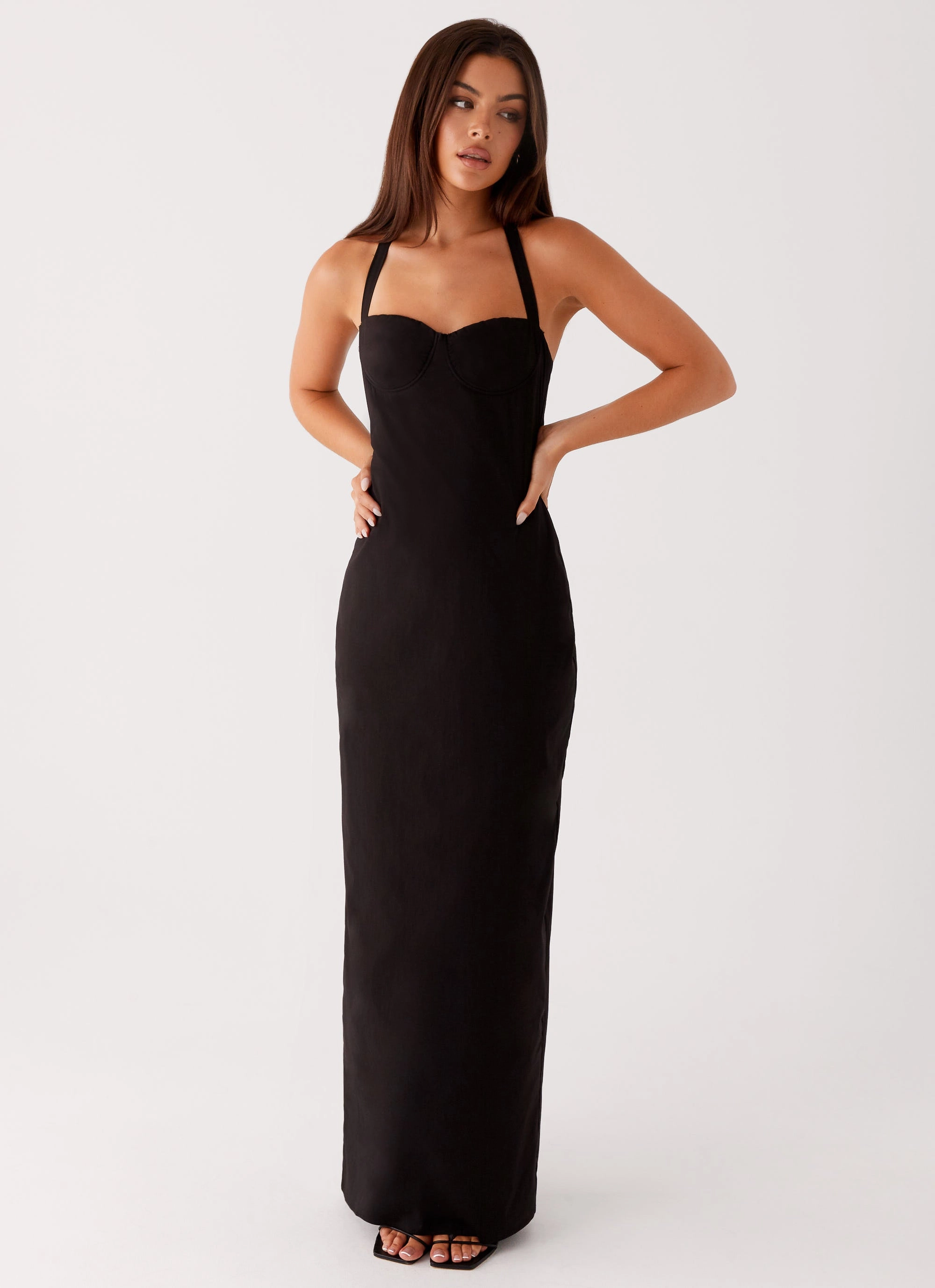Cheryl Maxi Dress - Black Power Soft