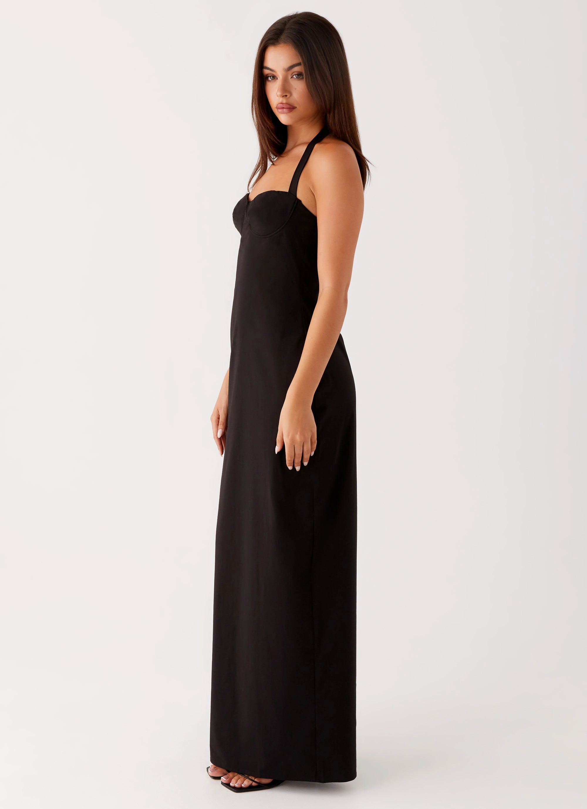 Cheryl Maxi Dress - Black NonIrritatingLining