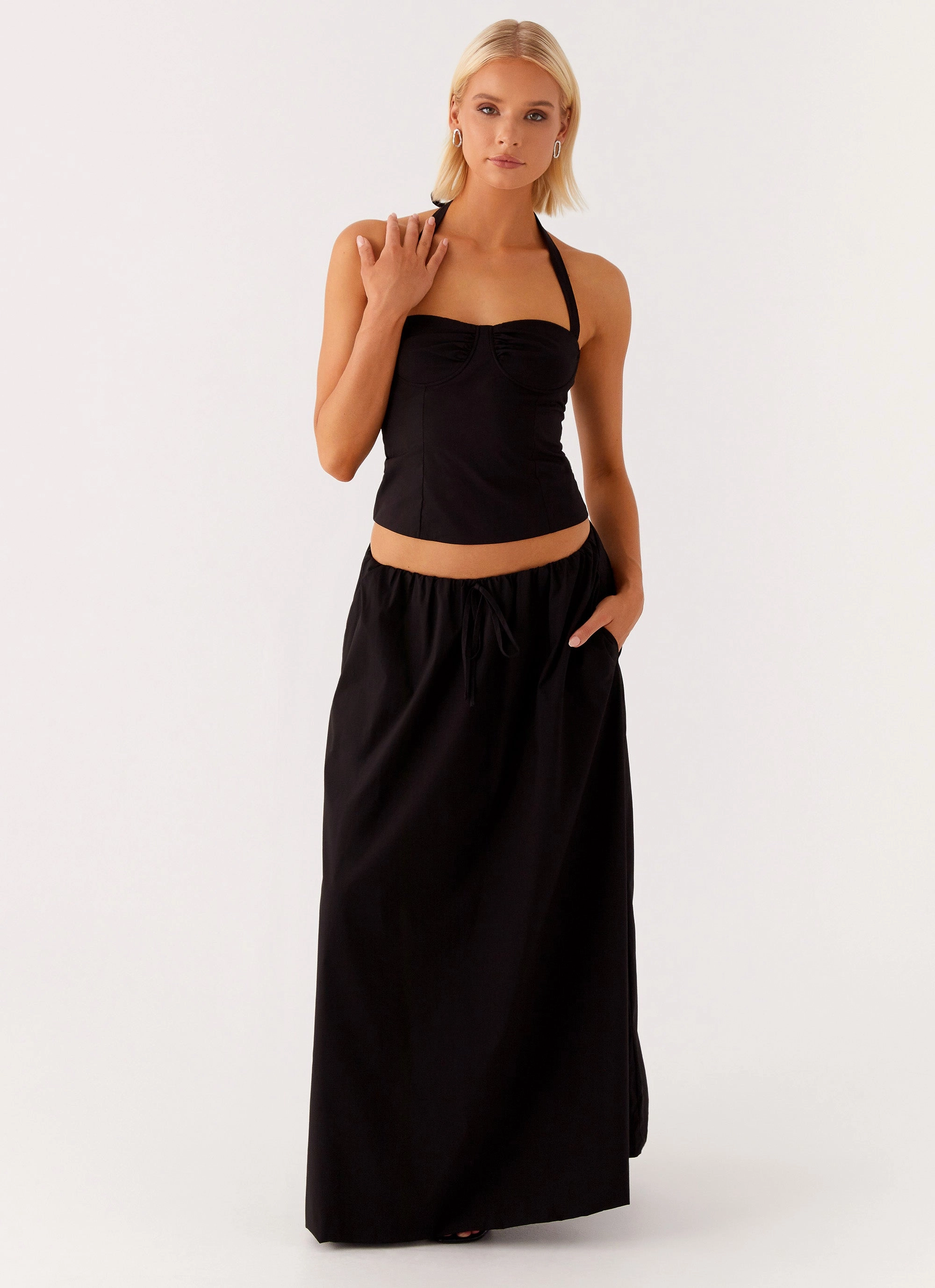 Clean Tone Cheryl Maxi Skirt - Black