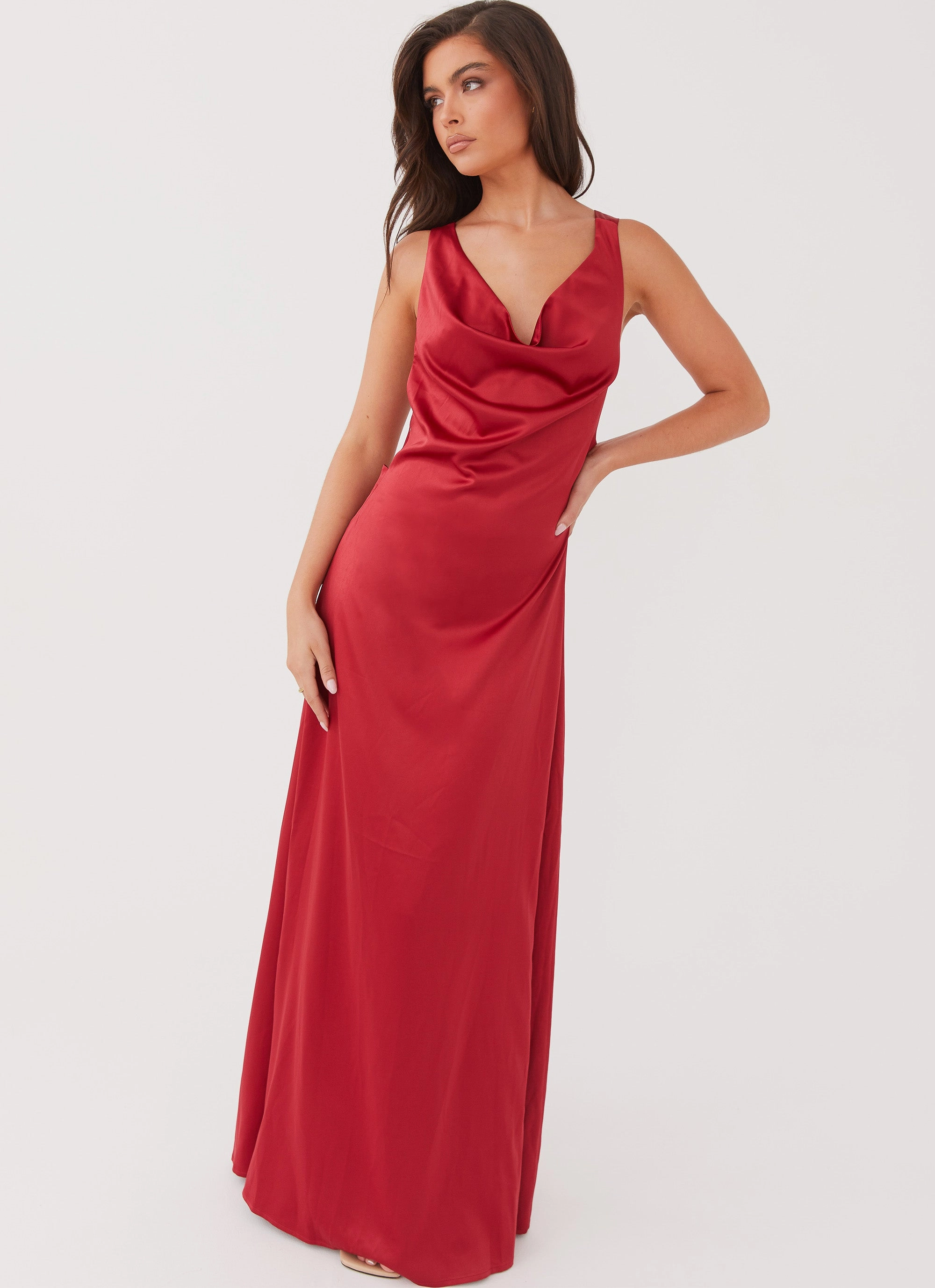 Musa Maxi Dress - Cherry Red Stylish Touch