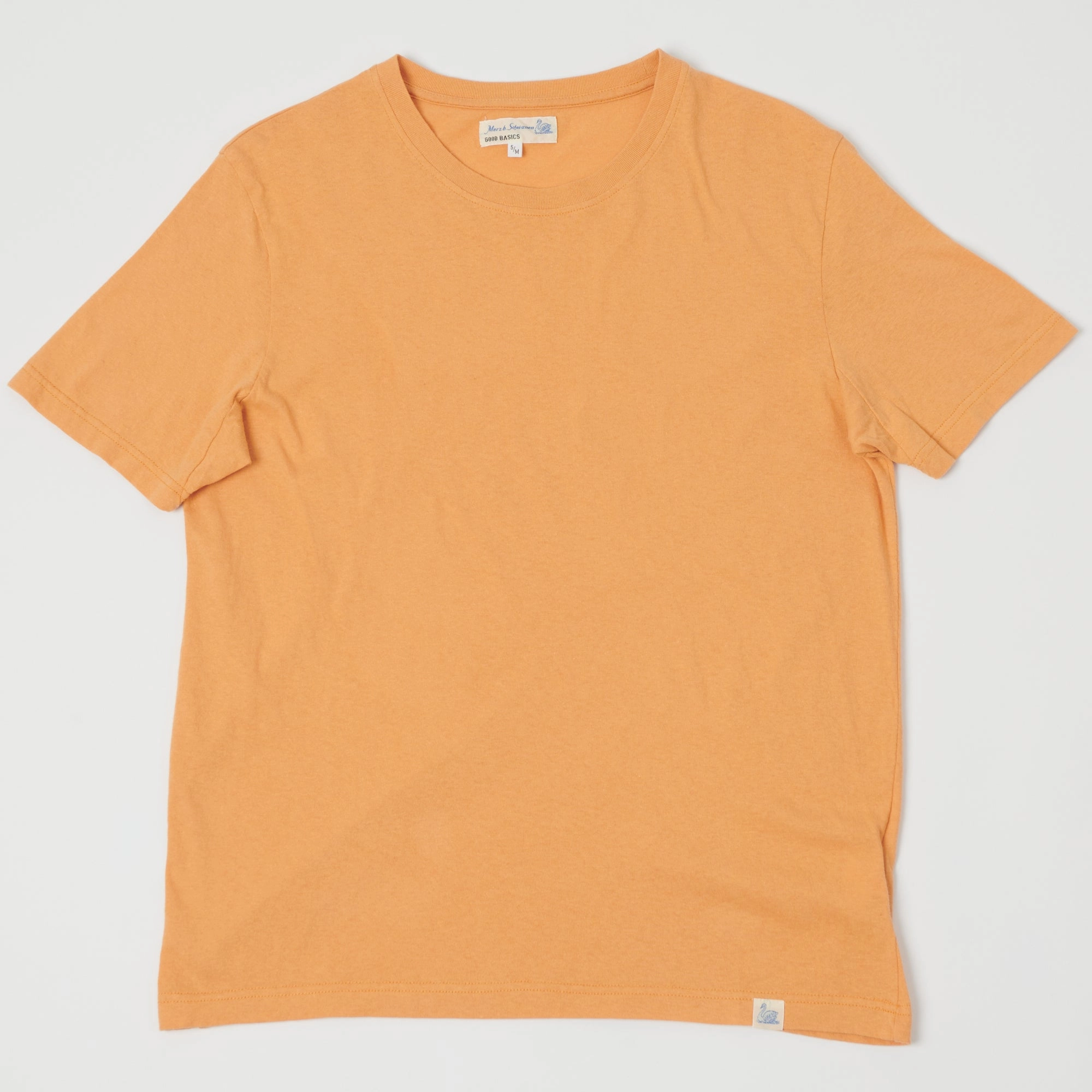 Merz b. Schwanen 'Good Basics' Vintage Wash T-Shirt - Ginger Comfortable Layers