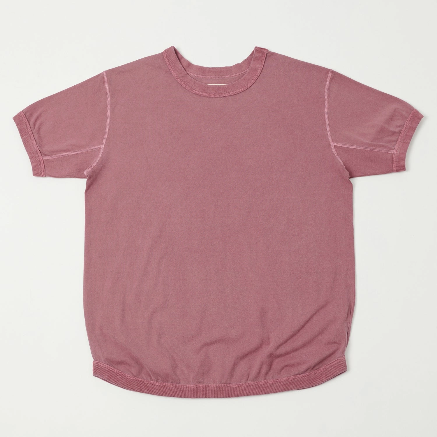 UV Protection Full Count 5222 Flat Seam Heavyweight T-Shirt - Burgundy