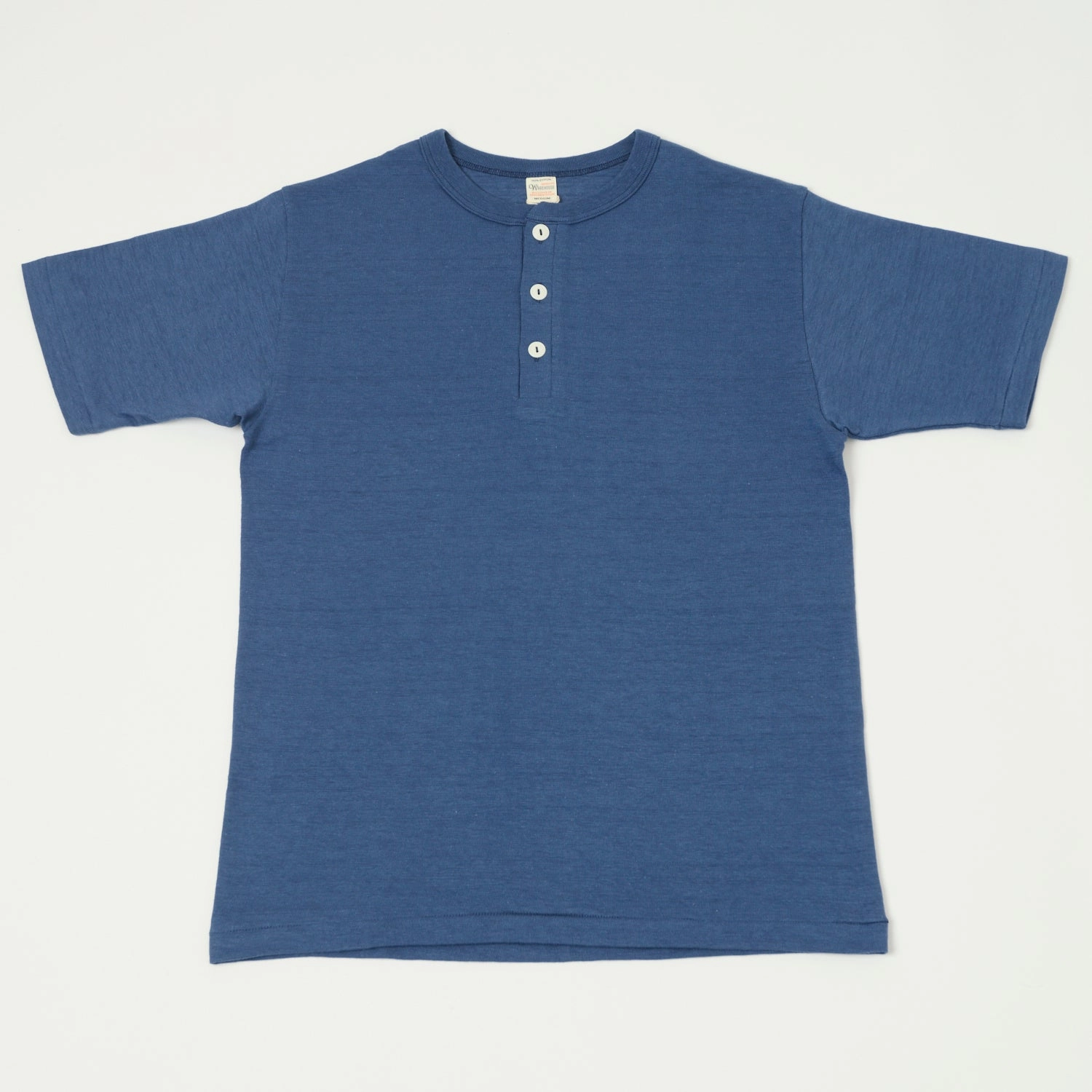 Fashionable Warehouse & Co 4601 Henley T-Shirt - Faded Blue