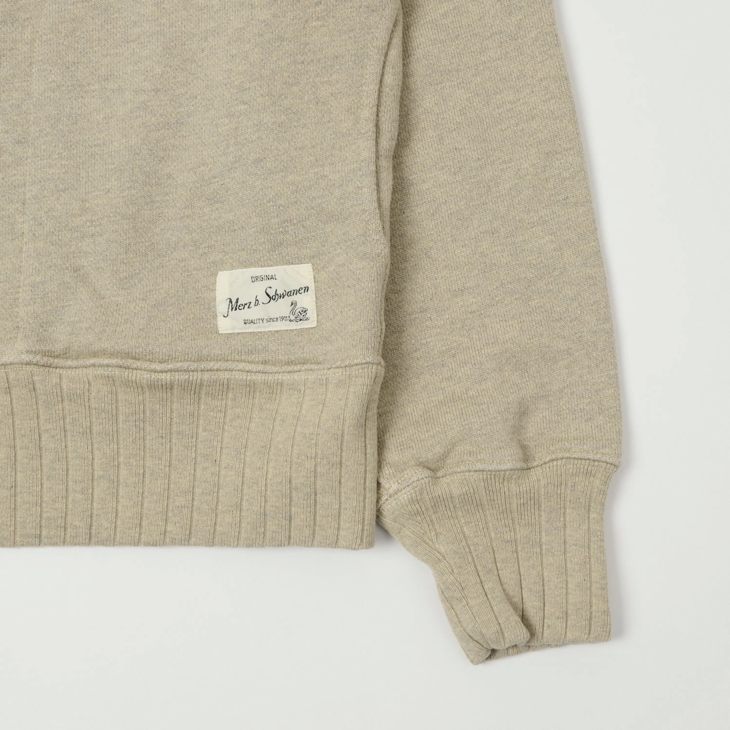 Merz b. Schwanen 'Good Basics' Relaxed Fit Hoodie - Grey Melange shiny accents