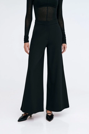 Pleated-Texture Relaxed-fit gown Claremont Pants
