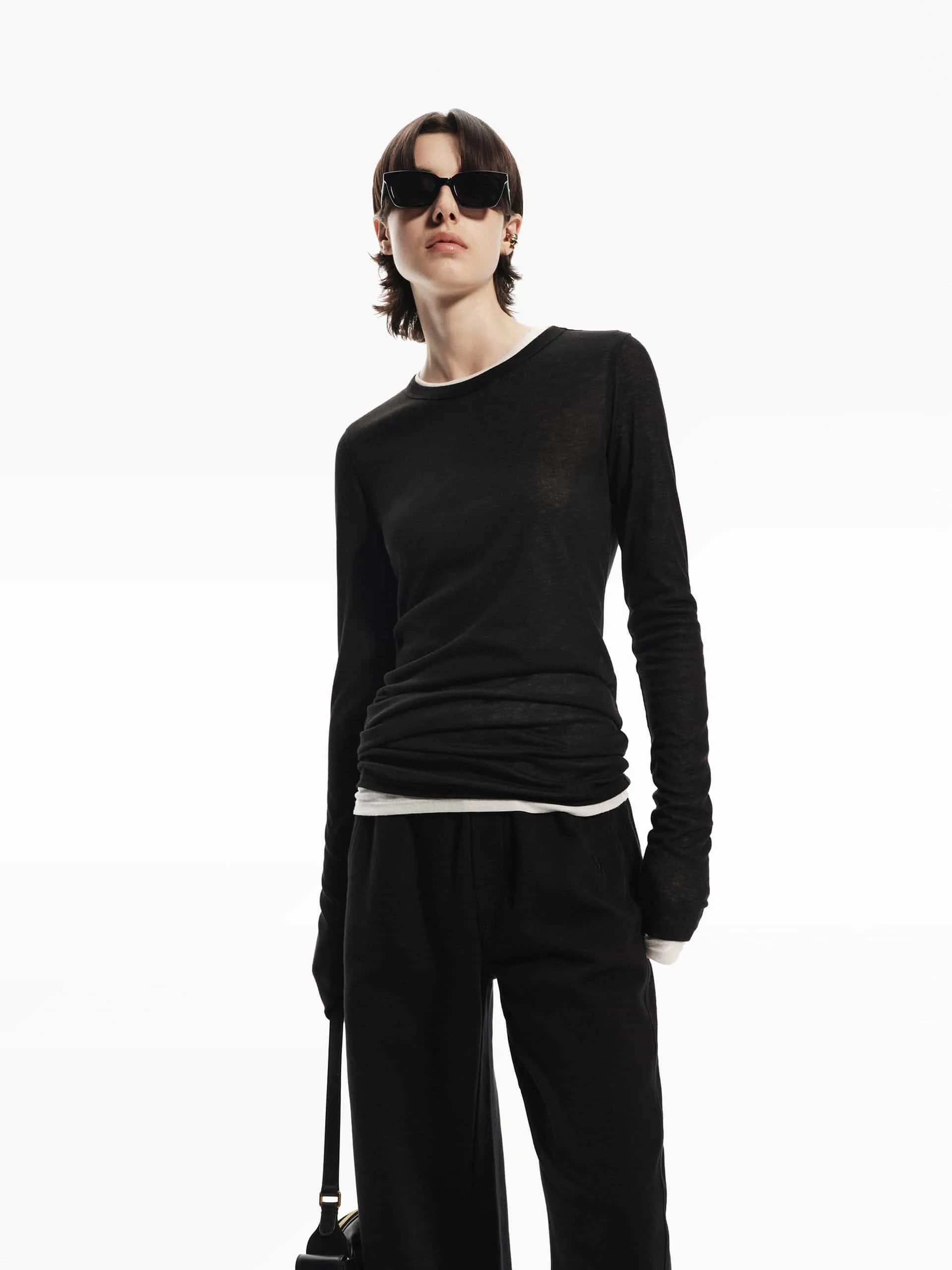 Neutral Shade Lightweight Contrast Top