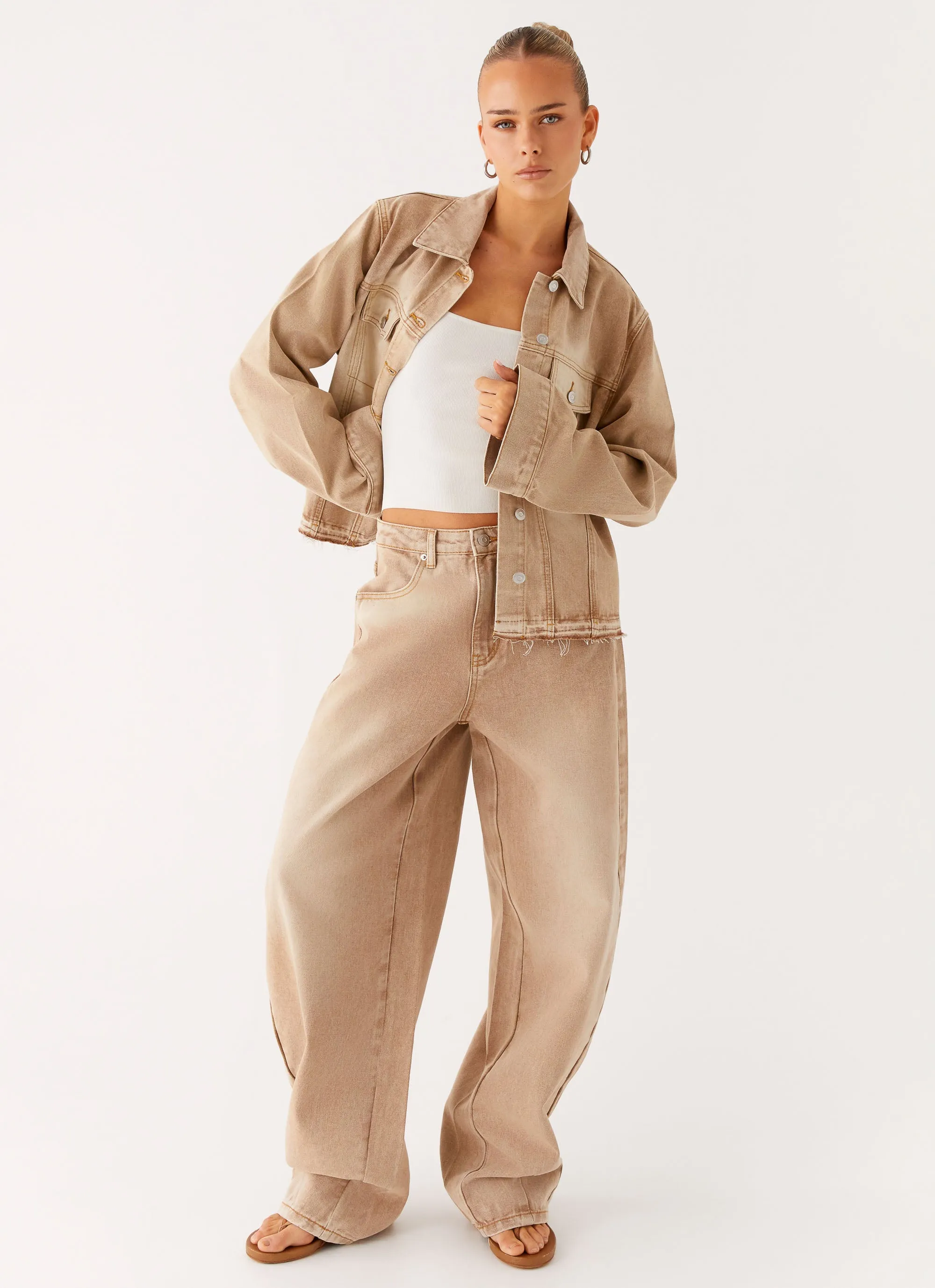 Khalil Baggy Jeans - Tan Wardrobe Classic