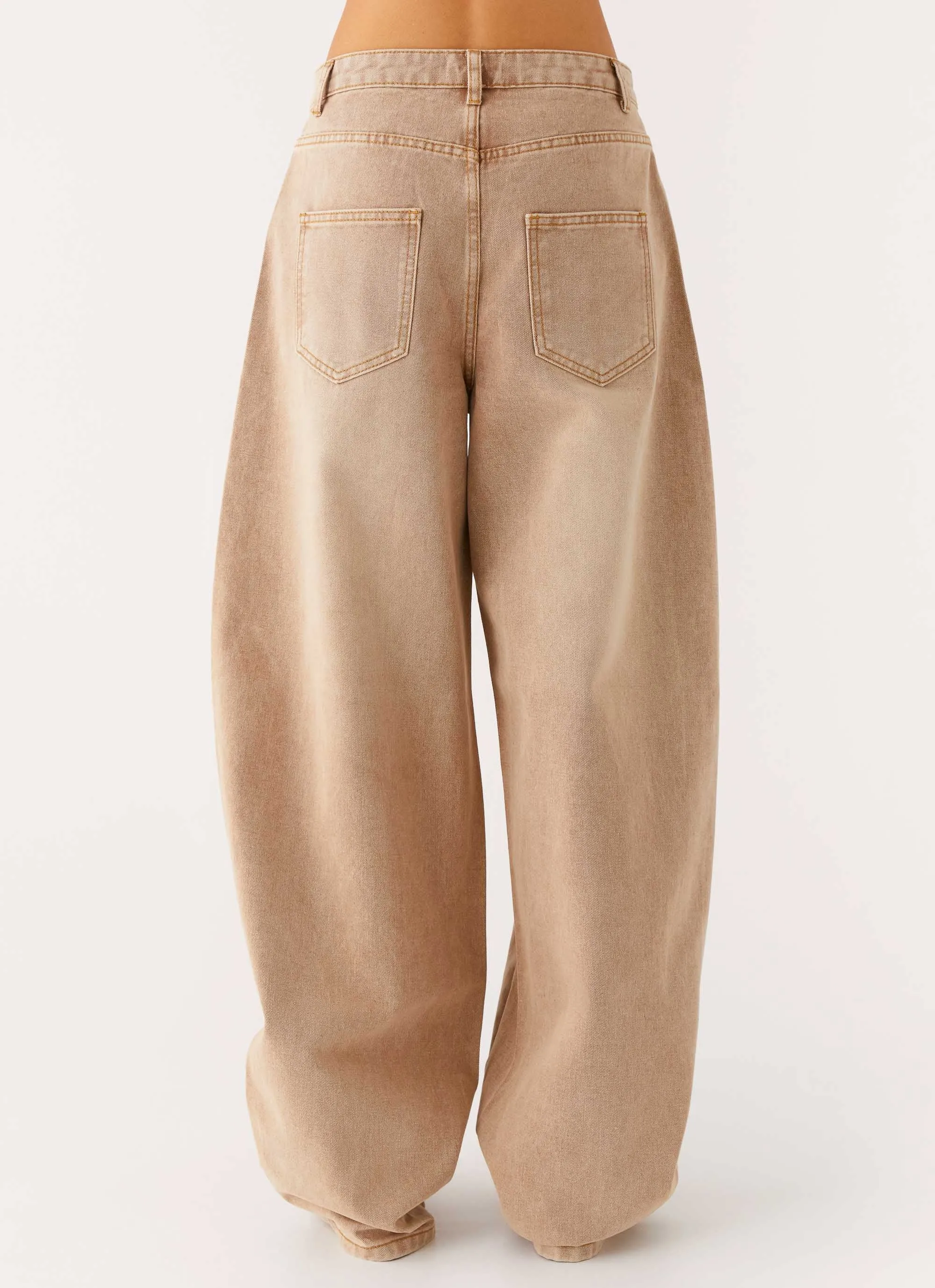 Picnic Style Modern Khalil Baggy Jeans - Tan