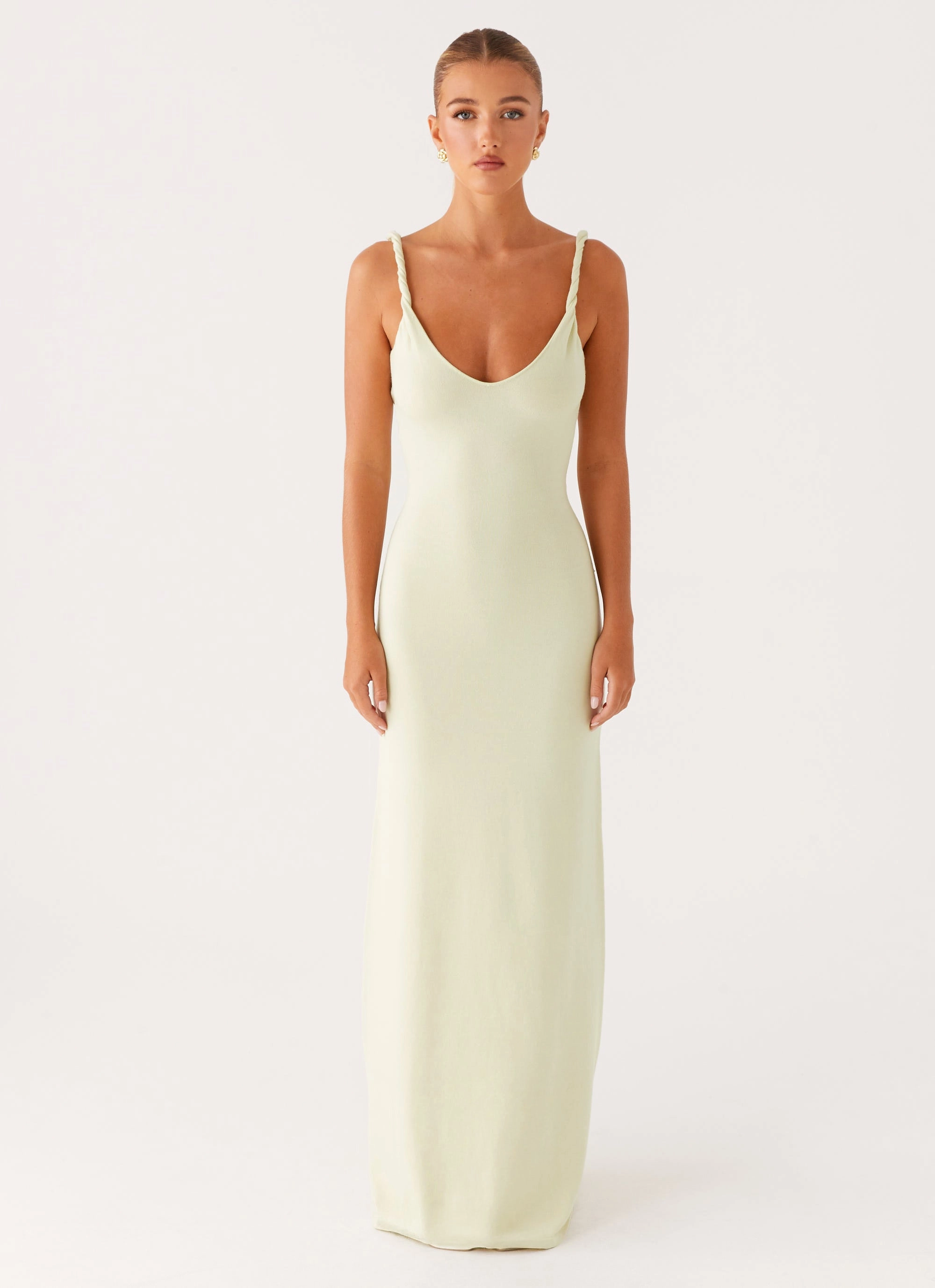 Anastasia Maxi Dress - Sage Korean Trend Clean Outline
