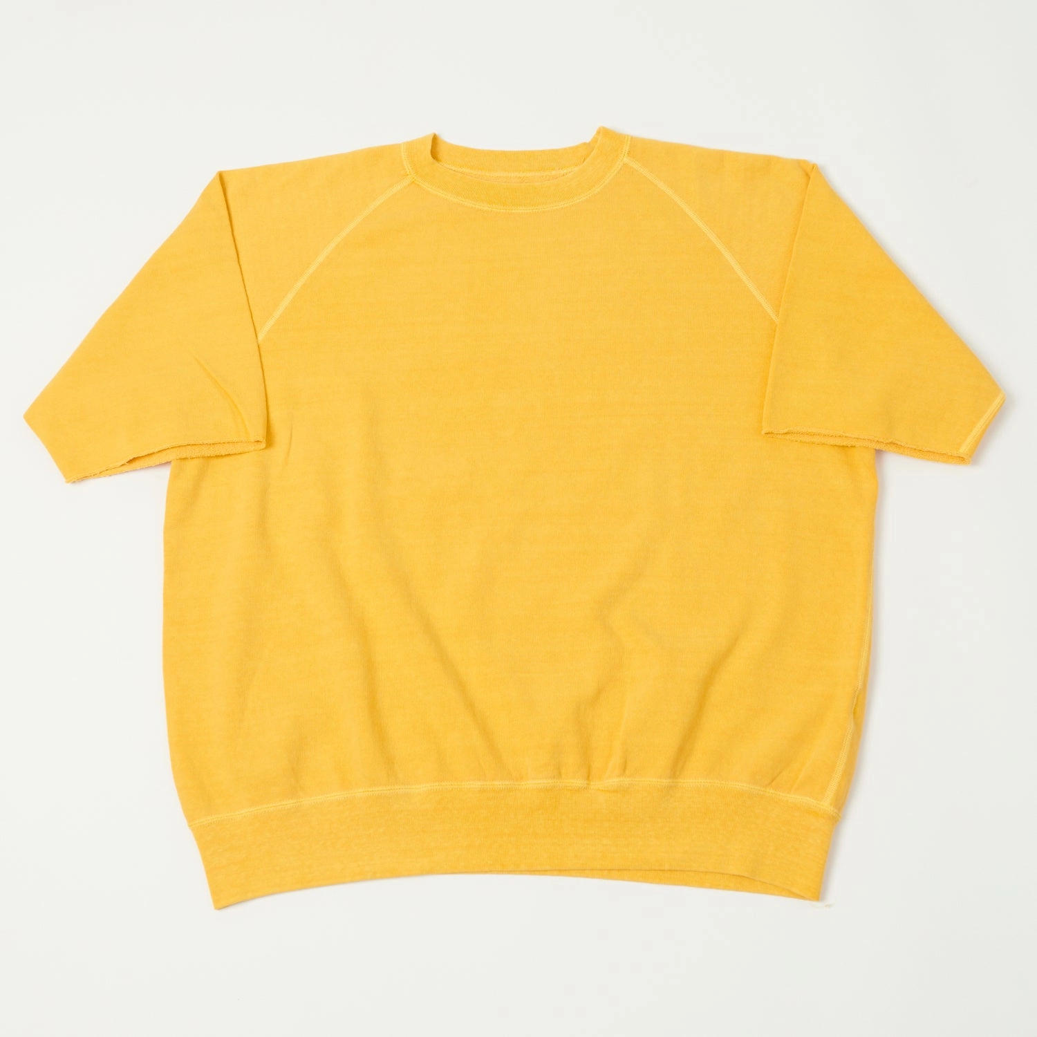 workout wear Dubbleworks Cut Off Sleeve Pigment Dyed Sweatshirt - Gold