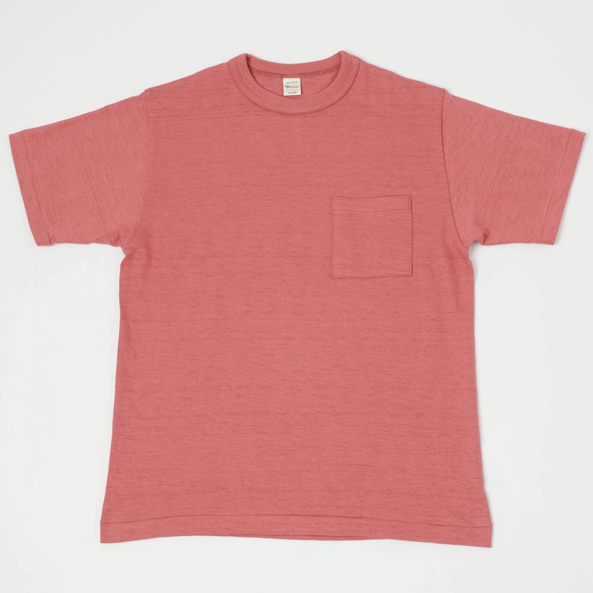 Warehouse & Co 4601 Pocket T-Shirt - Faded Red Soft Stretch Fit