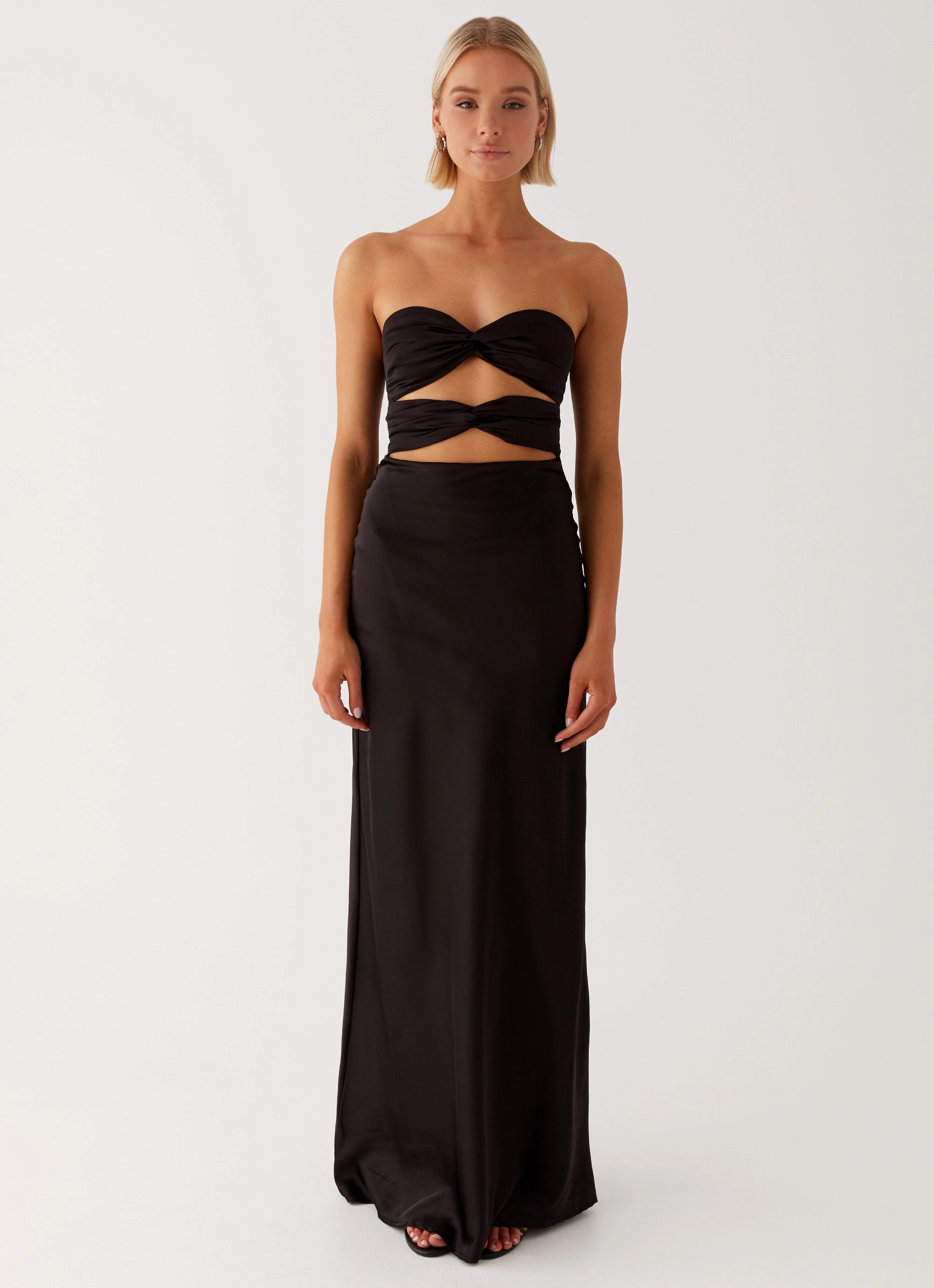 Cozy Tones Tianna Strapless Maxi Dress - Black