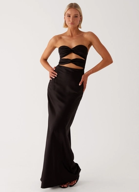 Office Shape Tianna Strapless Maxi Dress - Black