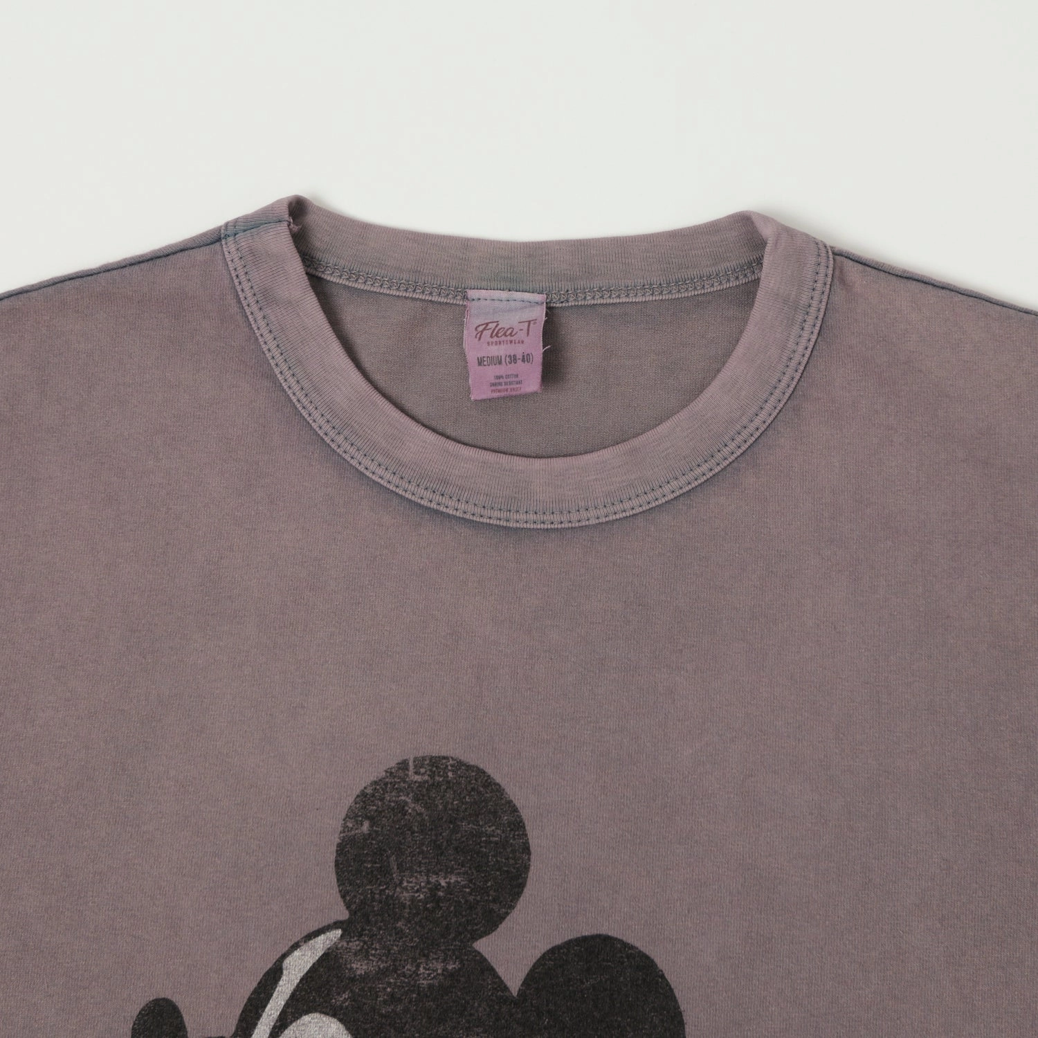 Minimalist purity Flea-T 1950s 'Behind Mickey' T-Shirt - Navy