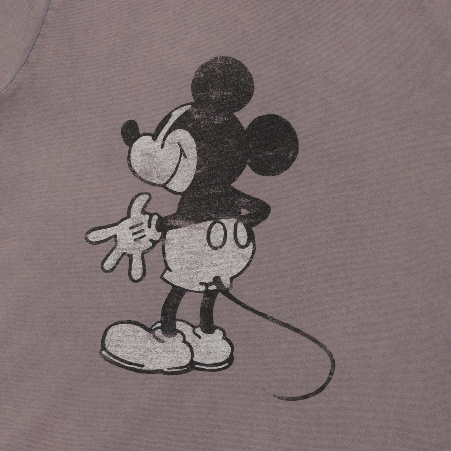 Sporty Active Wear Flea-T 1950s 'Behind Mickey' T-Shirt - Navy