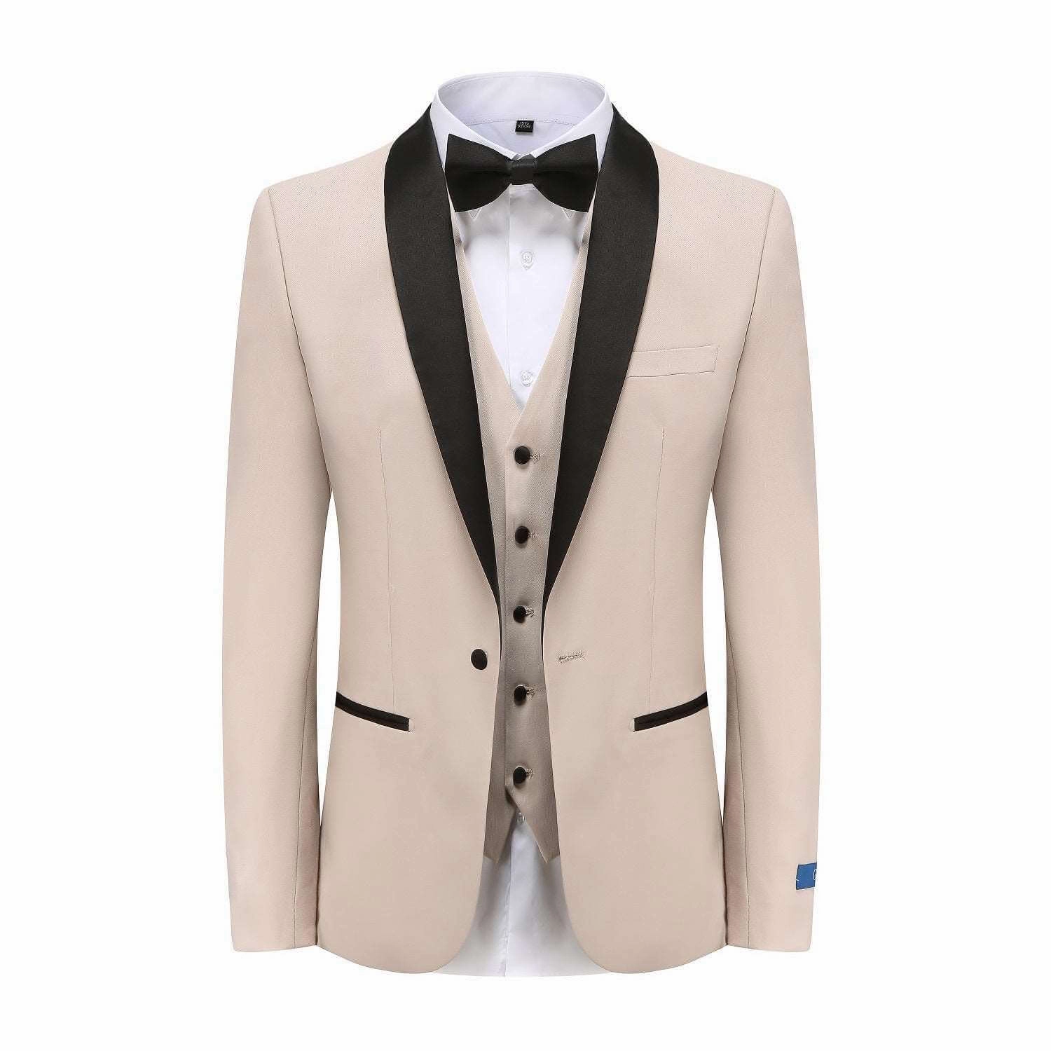 Men's 3-Piece Shawl Lapel Slim Fit Tuxedo Set Clean Fit Chic Look Wear